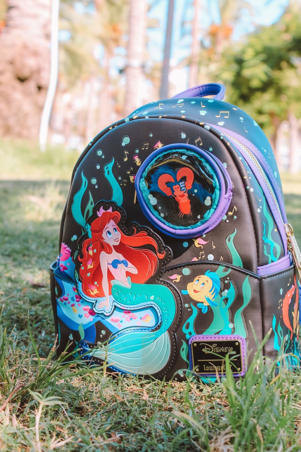 Character mini backpack on grass