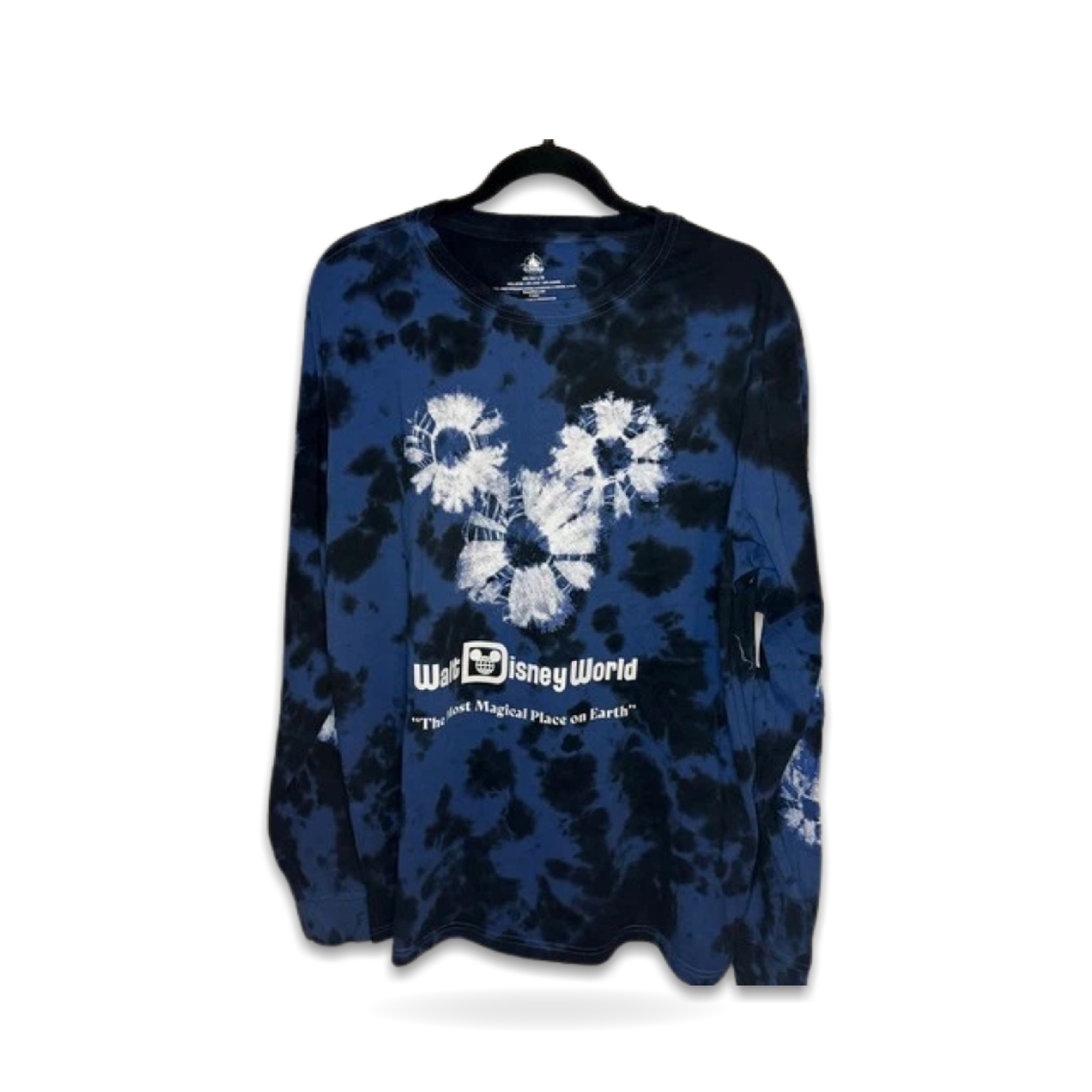 Tye Dye Mickey Long Sleeve Shirt Large Blue