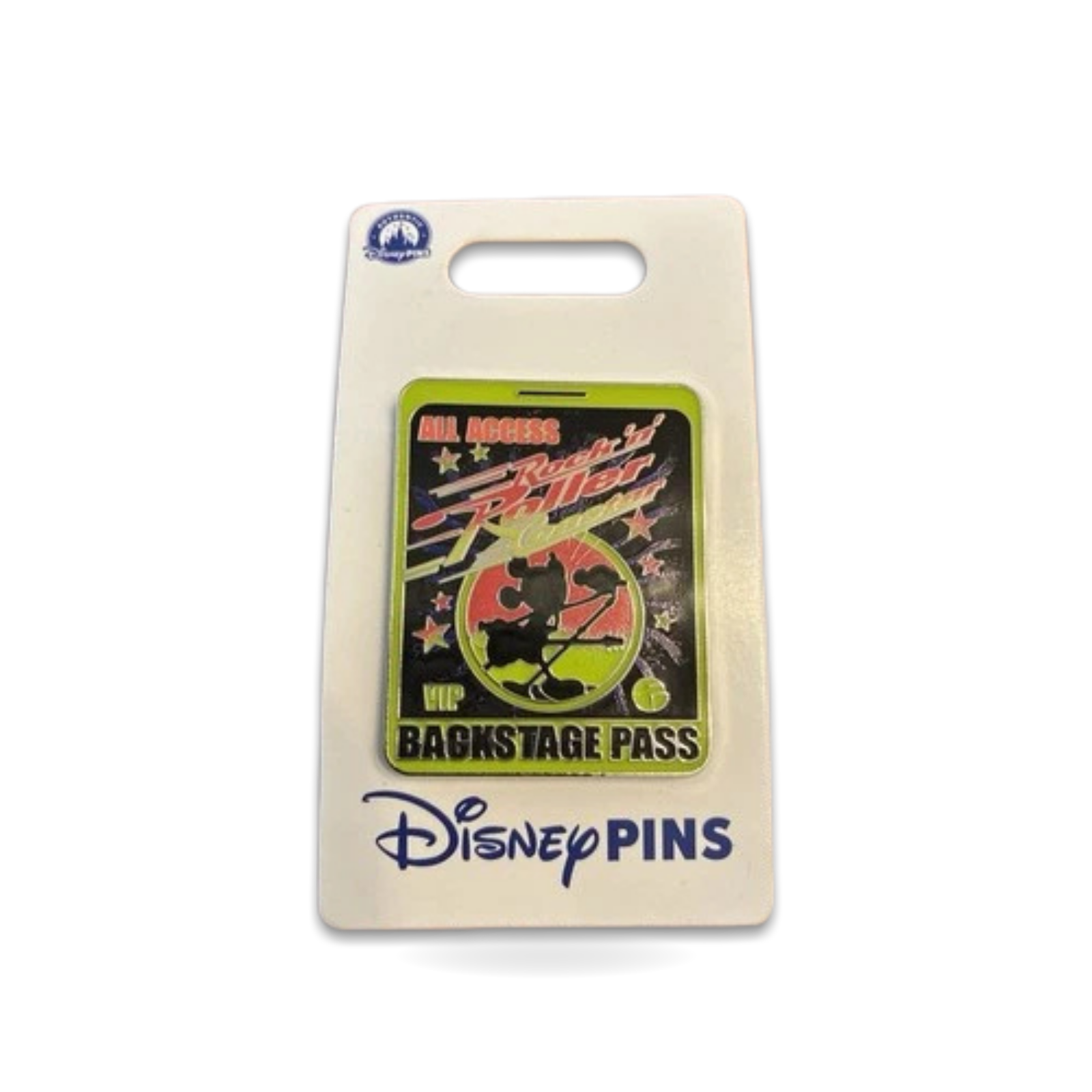 Mickey Rock n Roller Coaster backstage pass pin
