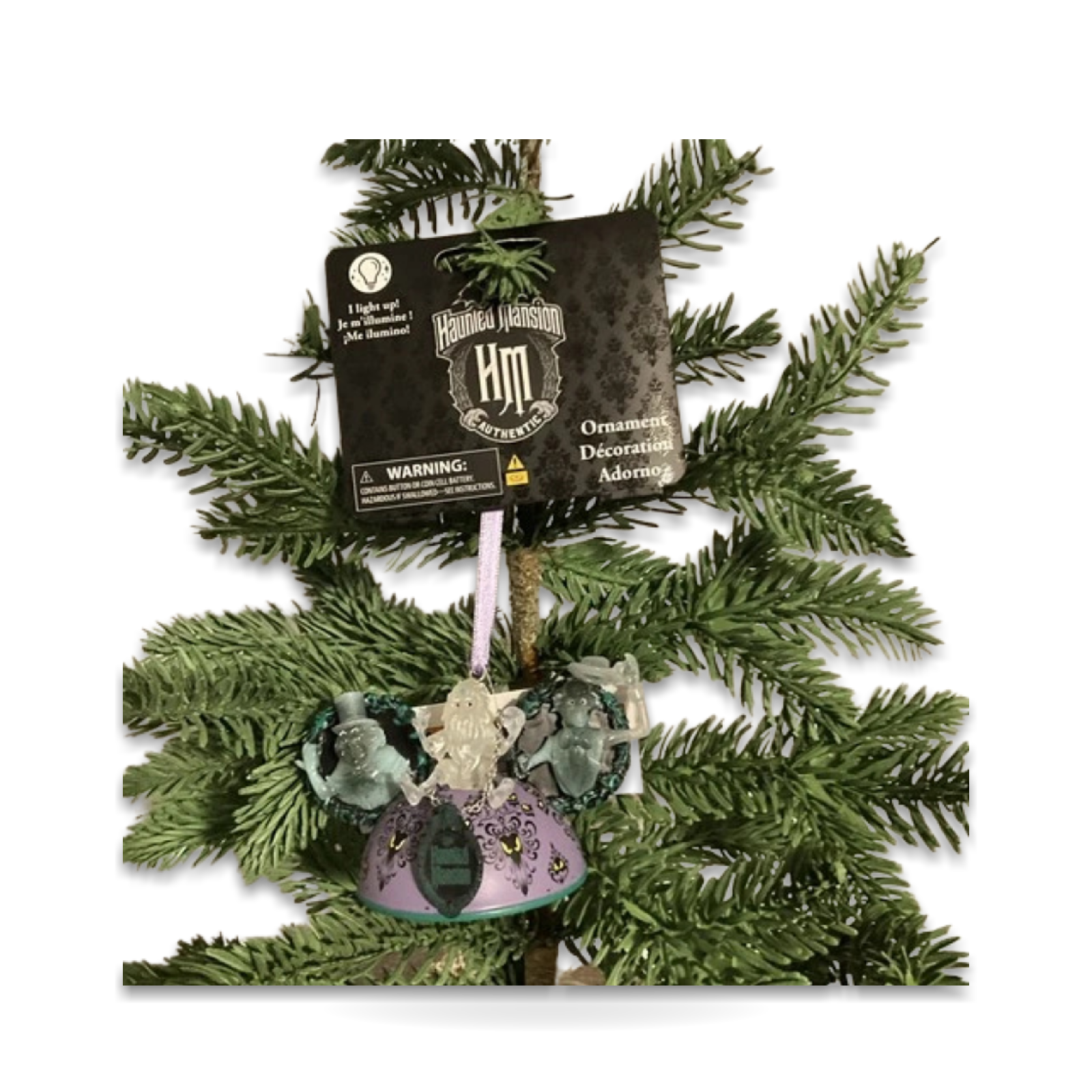 Haunted Mansion Hitchhiking Ghosts Light-up Ear Hat Seasonal Ornament