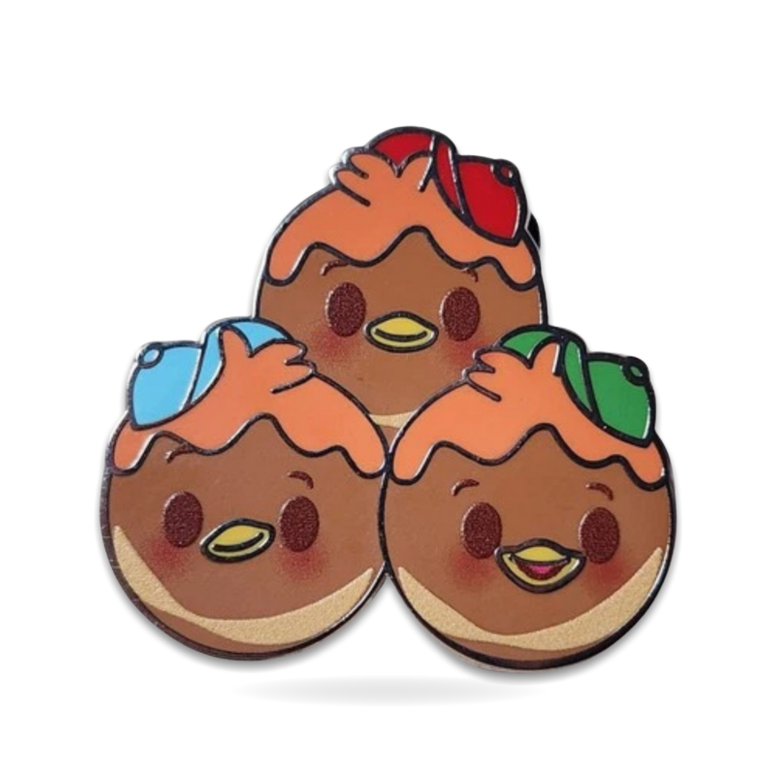Munchlings Mystery Series 2 Huey Dewey Louie Pastry Puff Trio Trading Pin