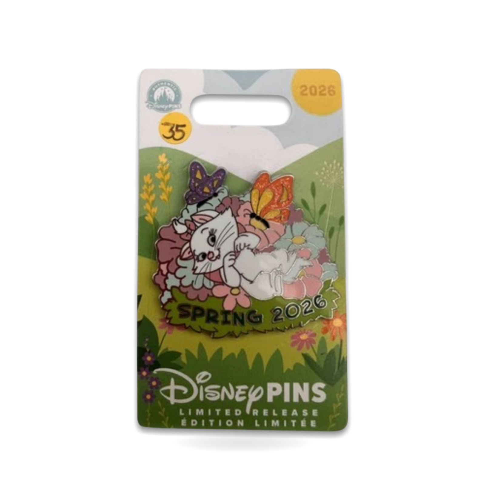 Marie Spring Aristocats Butterflies Limited Release Trading Pin