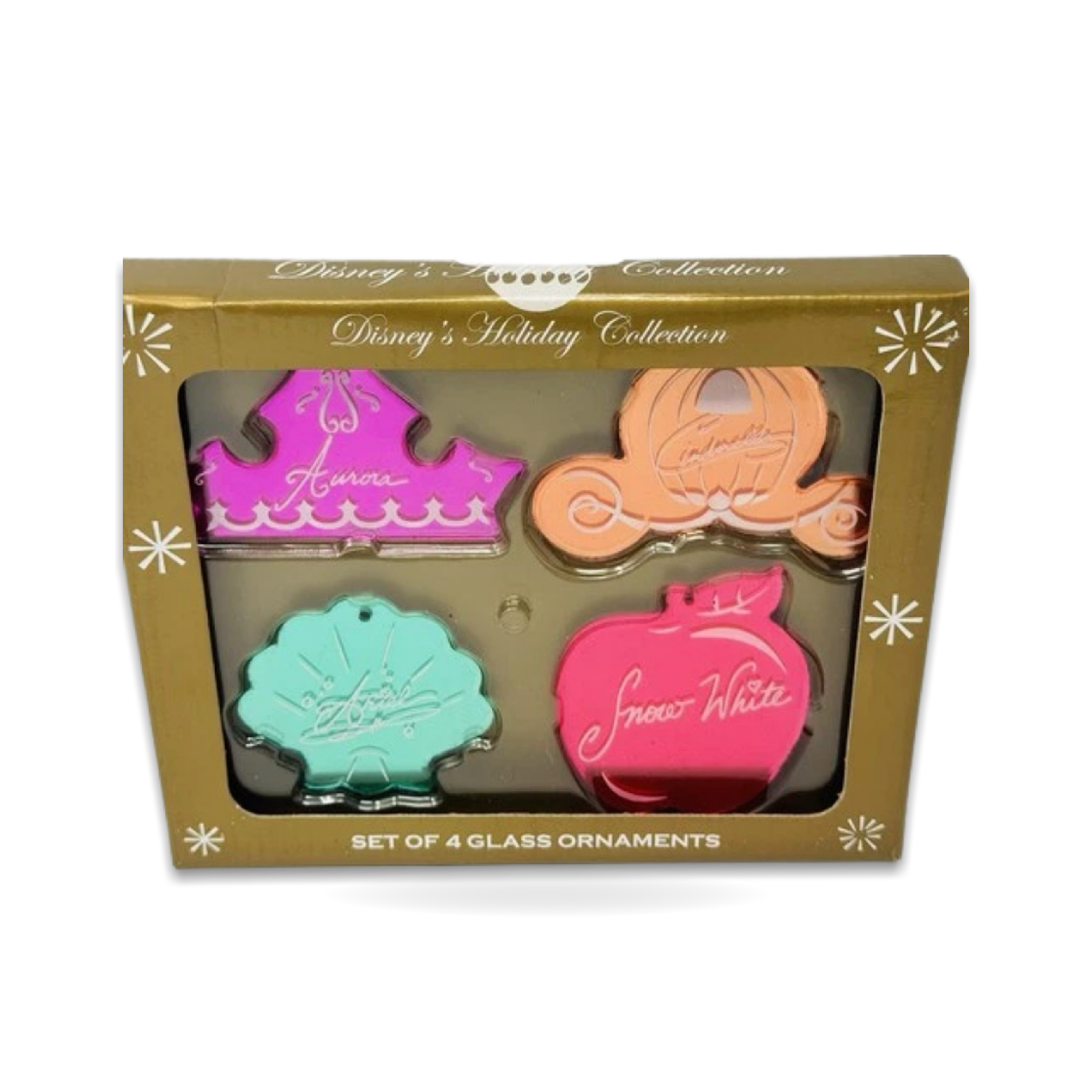 Collection Glass Ornaments Boxed Set Of Four Princess 's Holiday