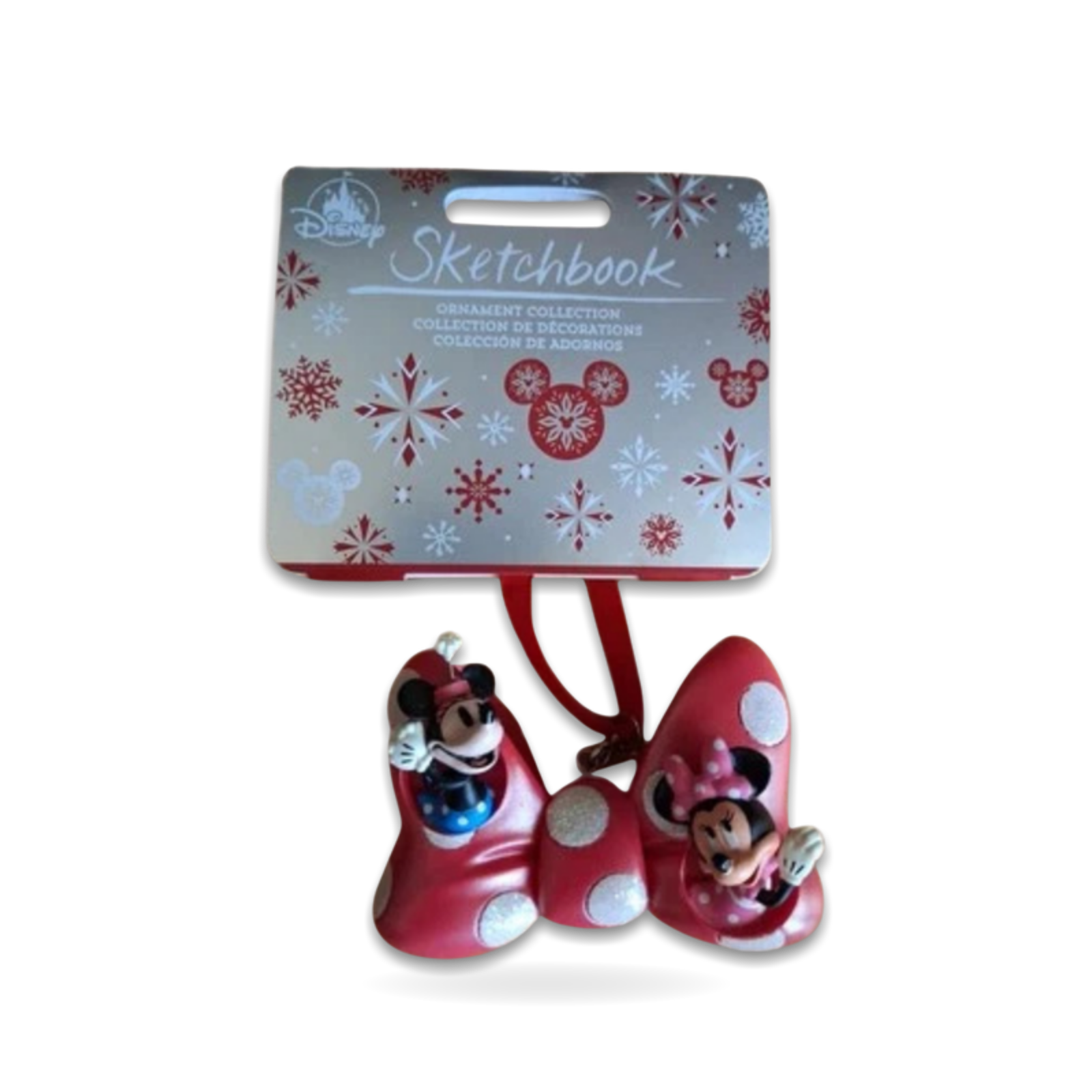 Minnie Mouse Red Bow Sketchbook Holiday Christmas Seasonal Ornament