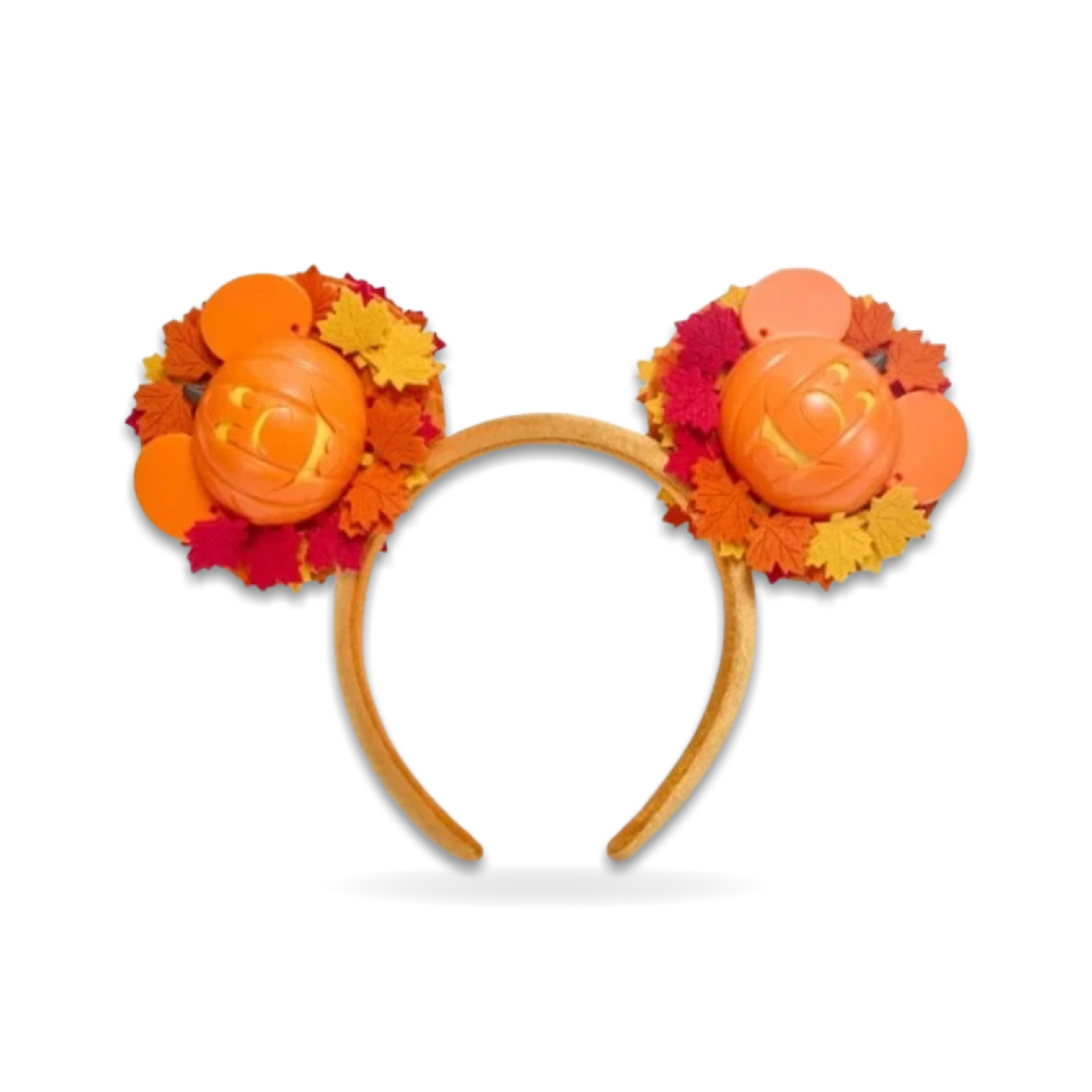 Halloween Mickey Mouse Wreath Pumpkin Light up 'S Ear Headwear