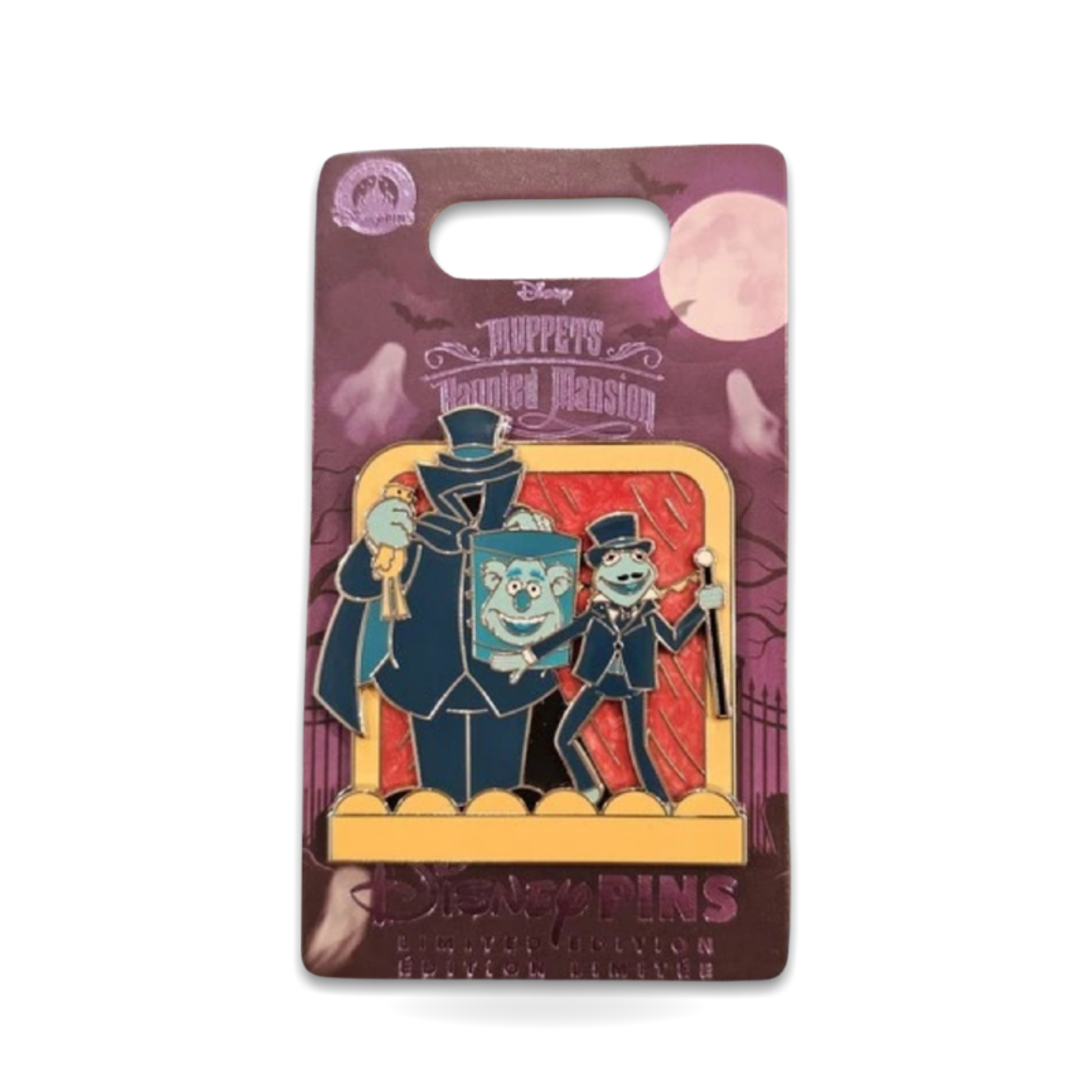 Kermit Fozzie Muppet Haunted Mansion Hatbox Ghost Limited Edition Trading Pin