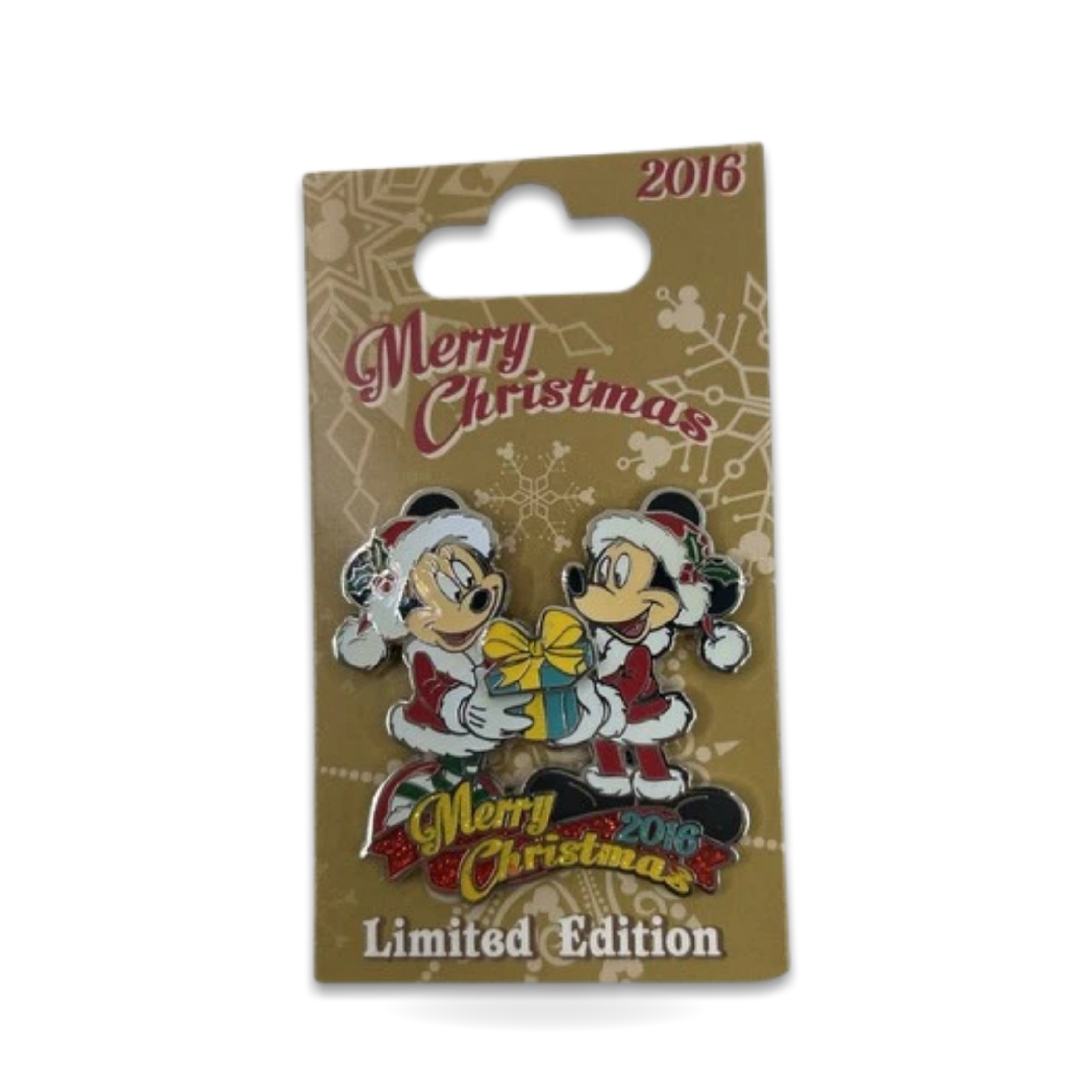 Merry Christmas Mickey Minnie Limited Edition Gift Trading Pin