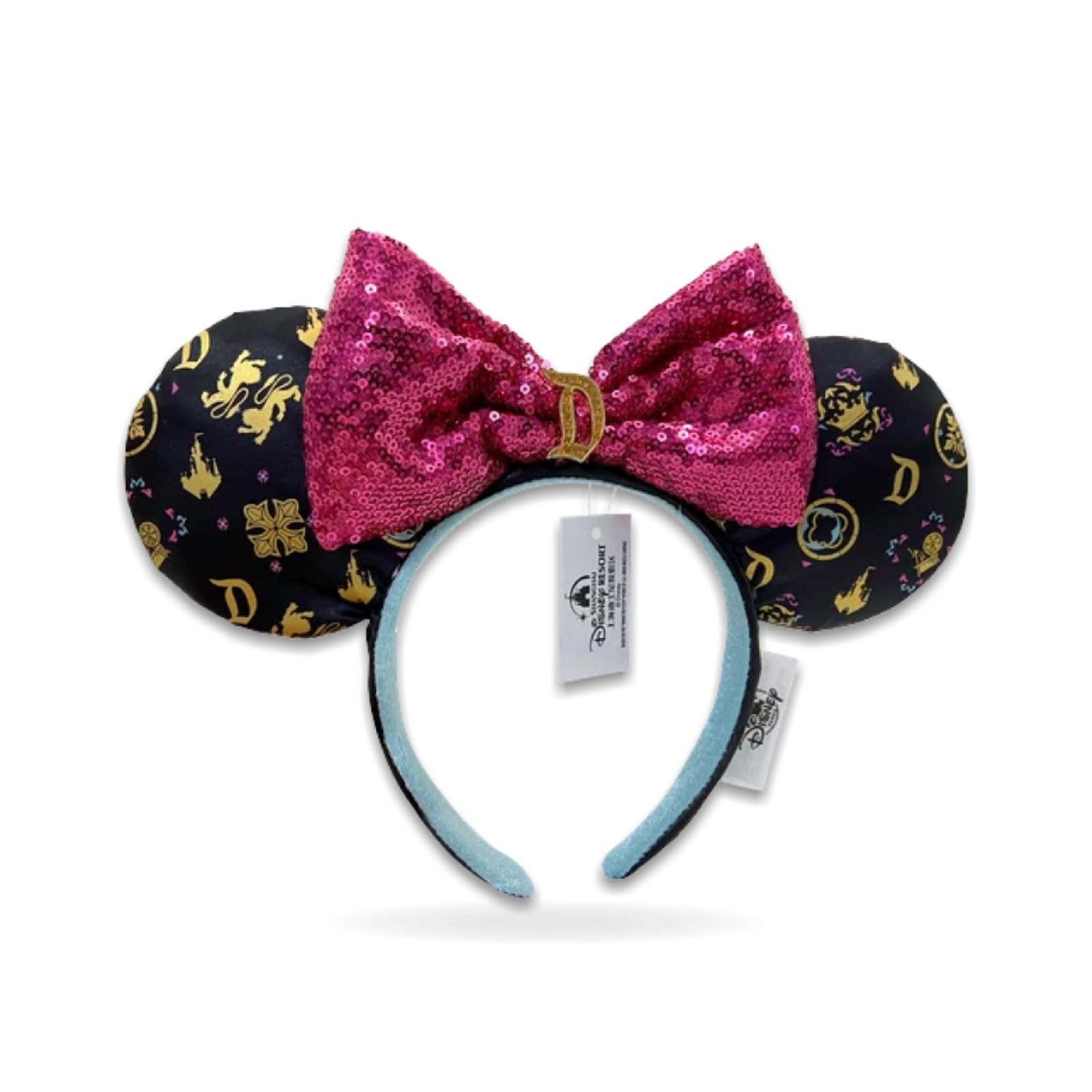 Castle Gold Sleeping Beauty Ears Sequin Bow Ear Headwear