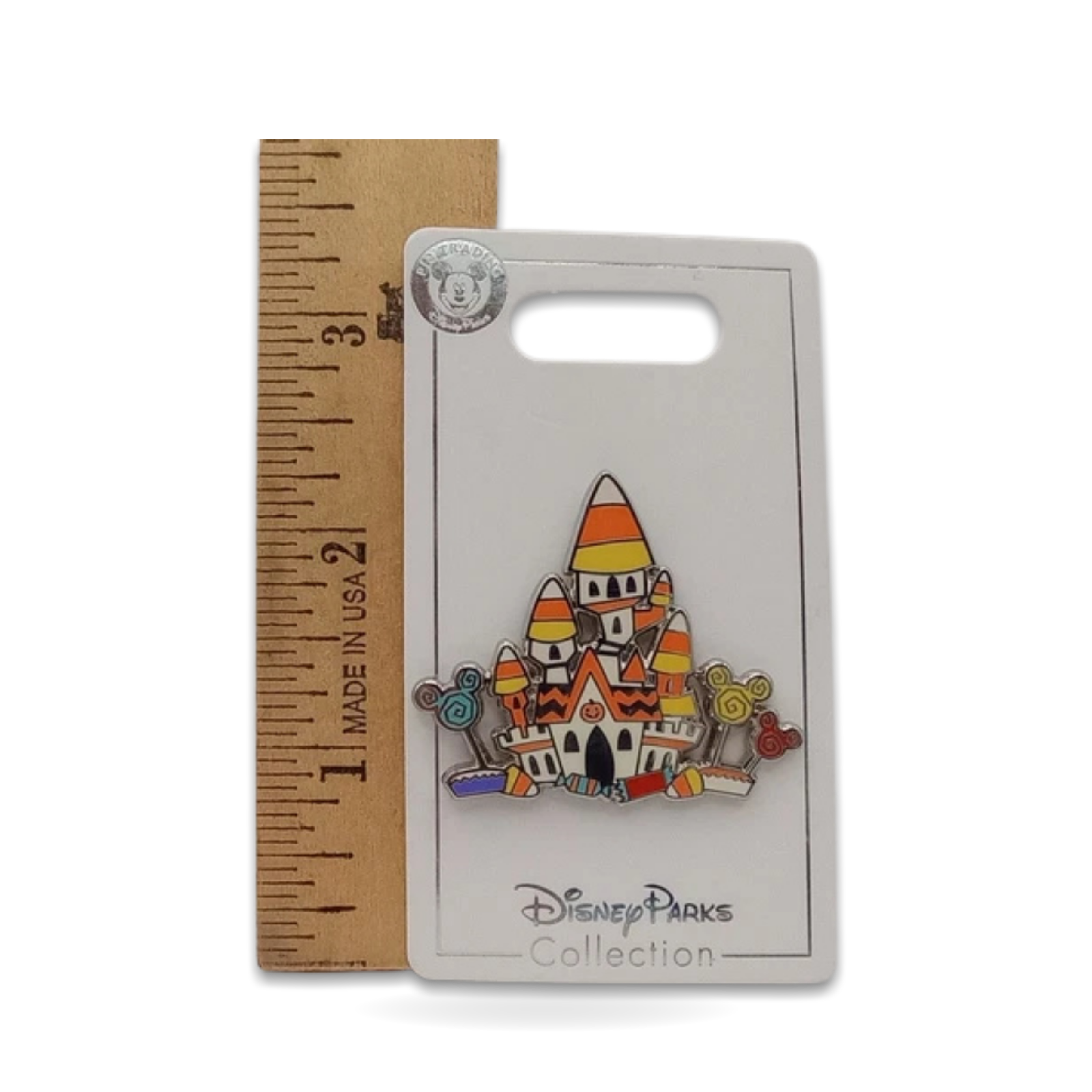 Halloween candy corn Cinderella Castle pin