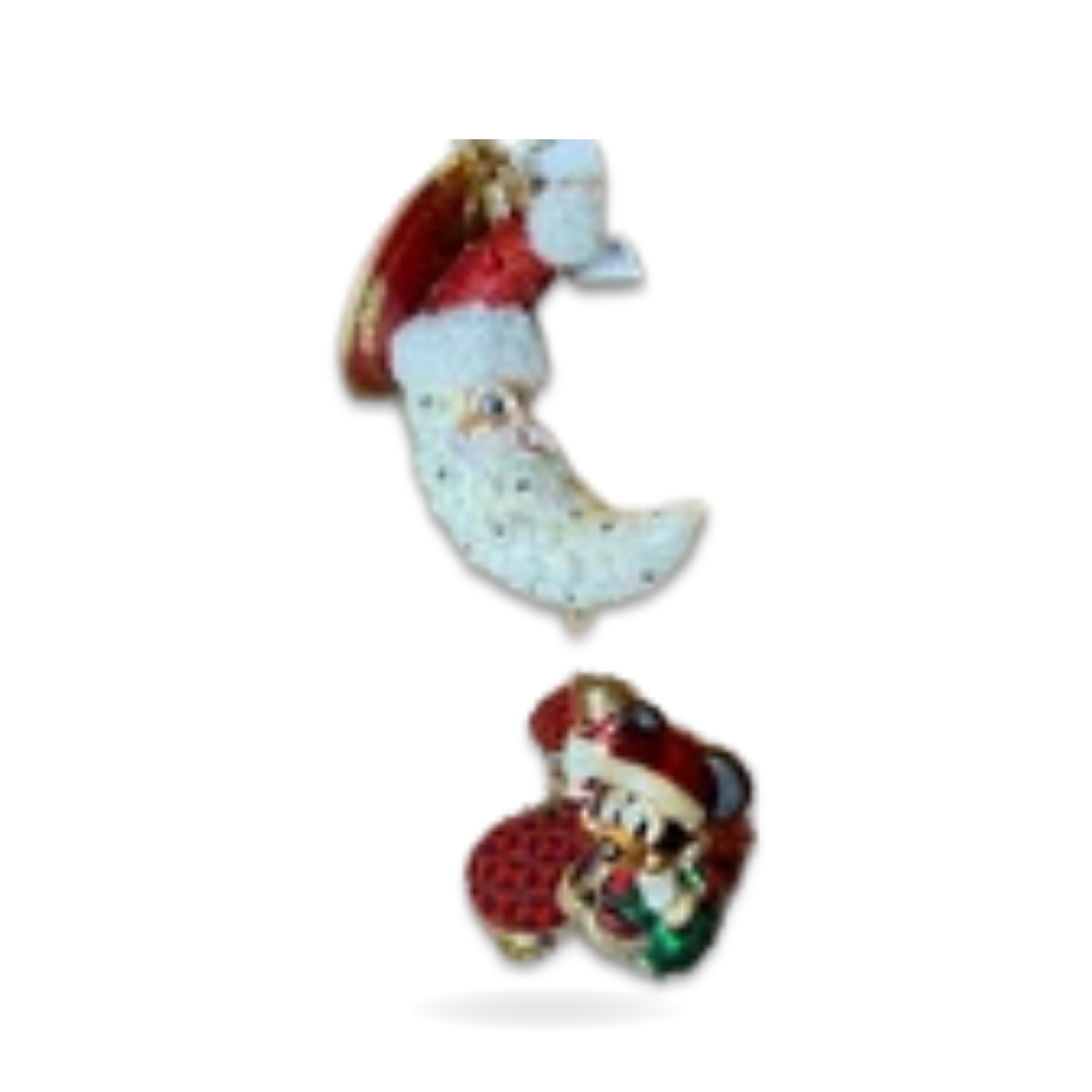 Christopher Radko Mickey Moon Glass Christmas Seasonal Ornament