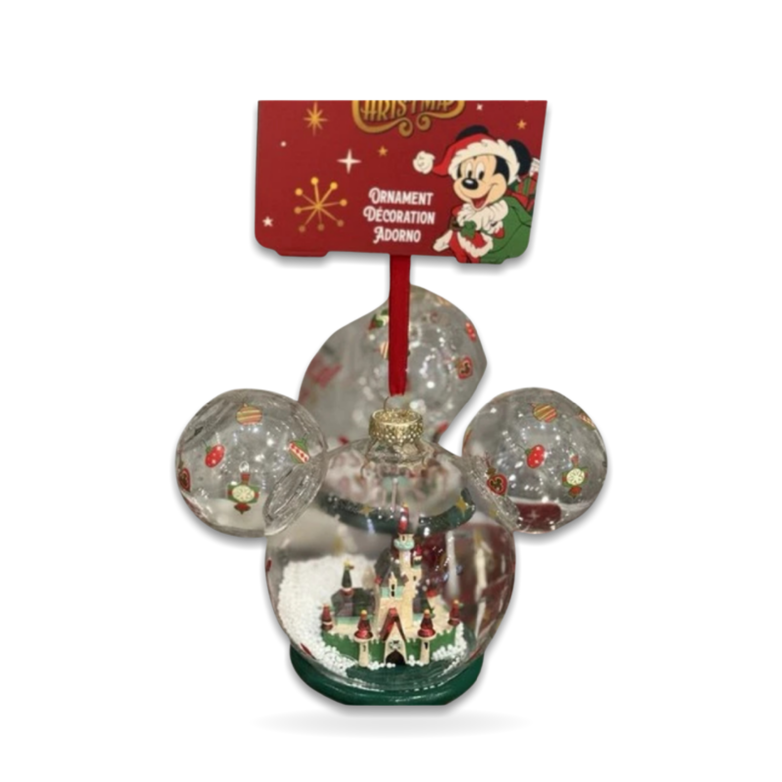 The Most Magical Place On Earth Mickey Ears Glass Seasonal Ornament