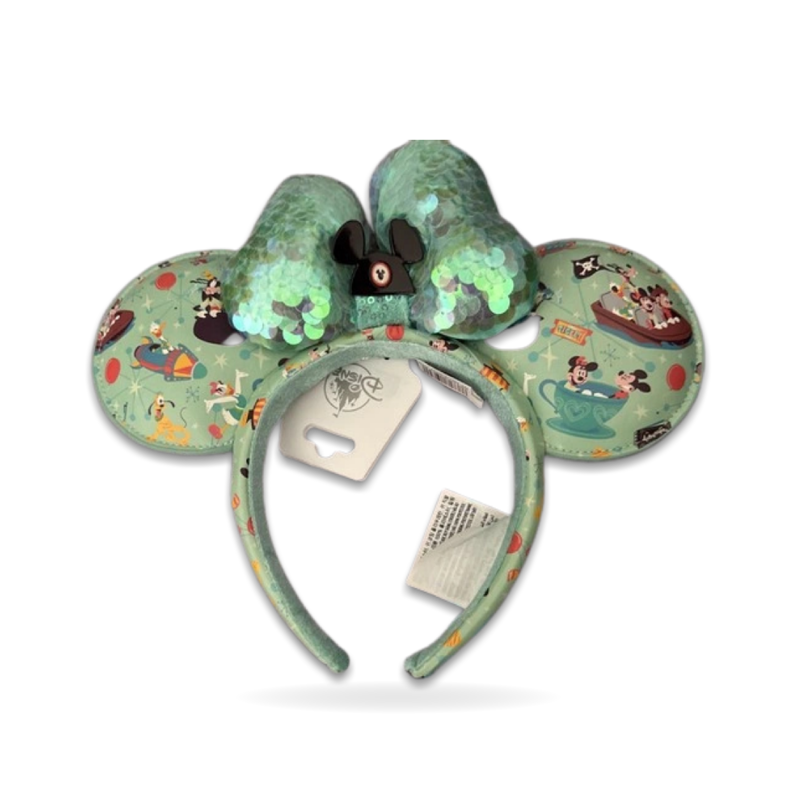 Mickey Minnie Play in the Sequined Bow Ear Headwear