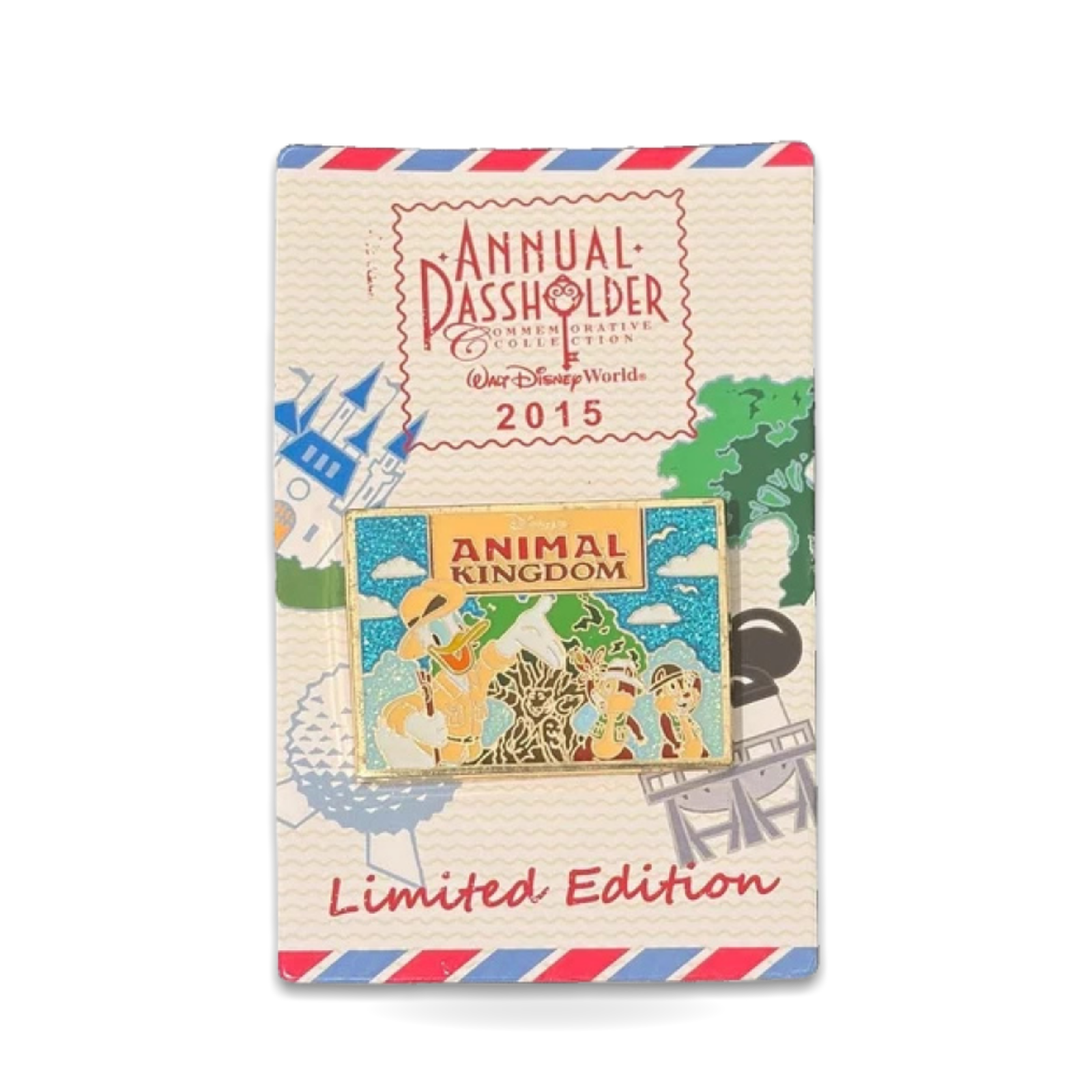 Annual Passholder Animal Kingdom Donald Postcard Trading Pin
