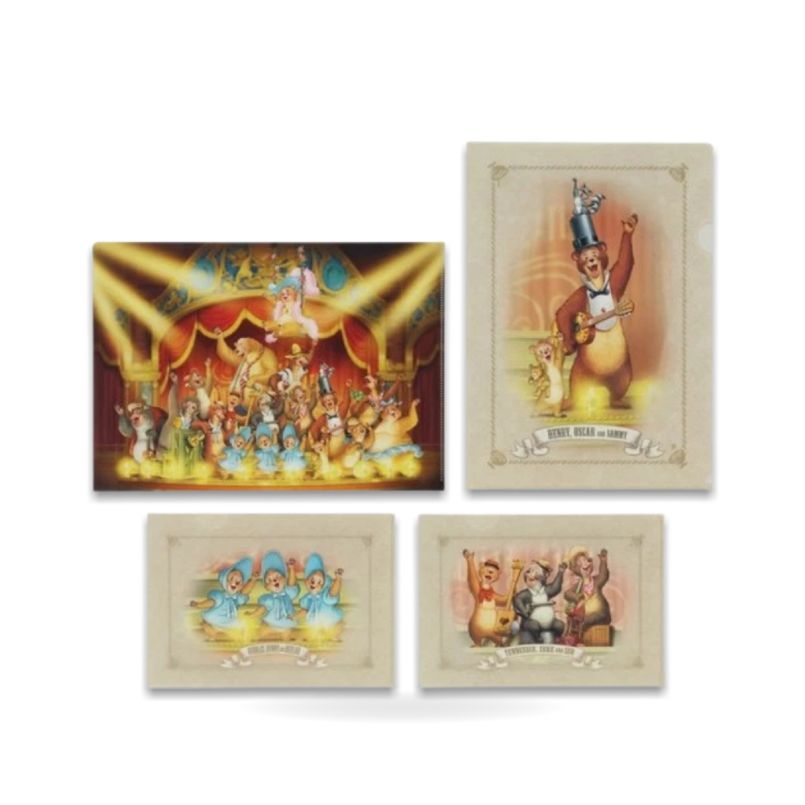 Bear Theater Clear Holder Set Park Limited Japan Tokyo Country