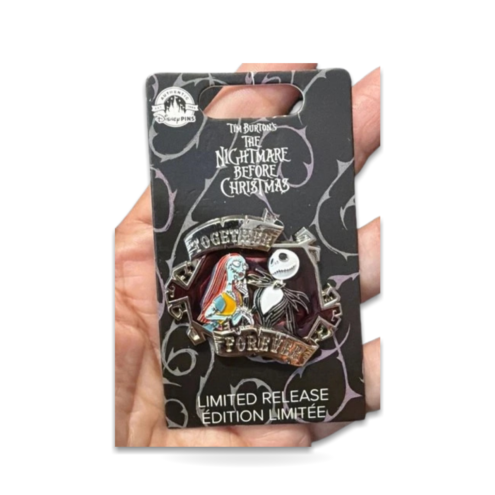 Nightmare Before Christmas Sally Together Forever Trading Pin