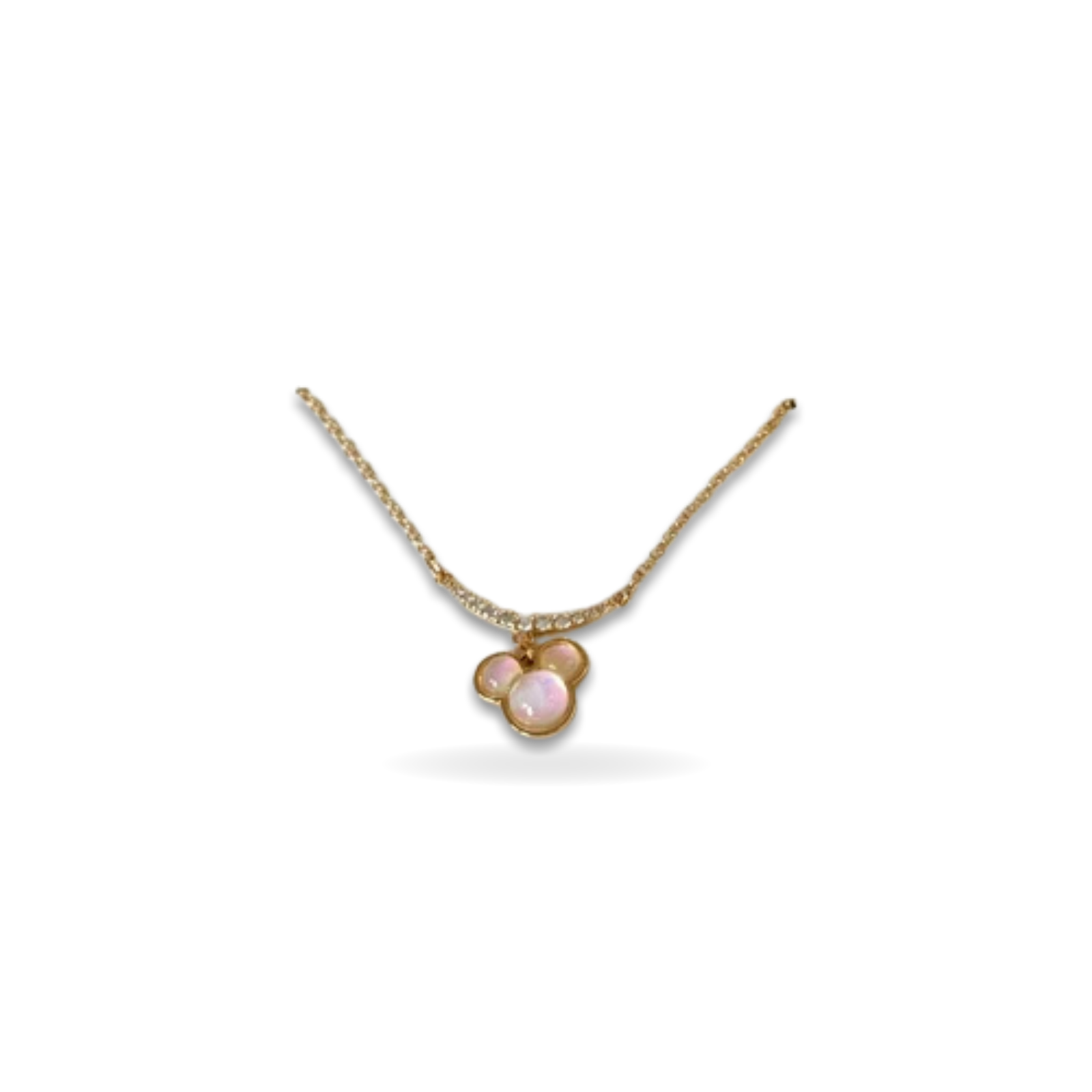 Mickey Mouse Icon Set Opalescent Jewelry Necklace