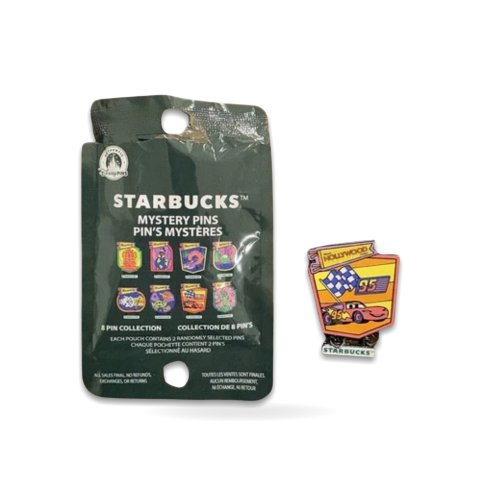 Lightning McQueen Racing Academy Mystery Starbucks Hollywood Trading Pin