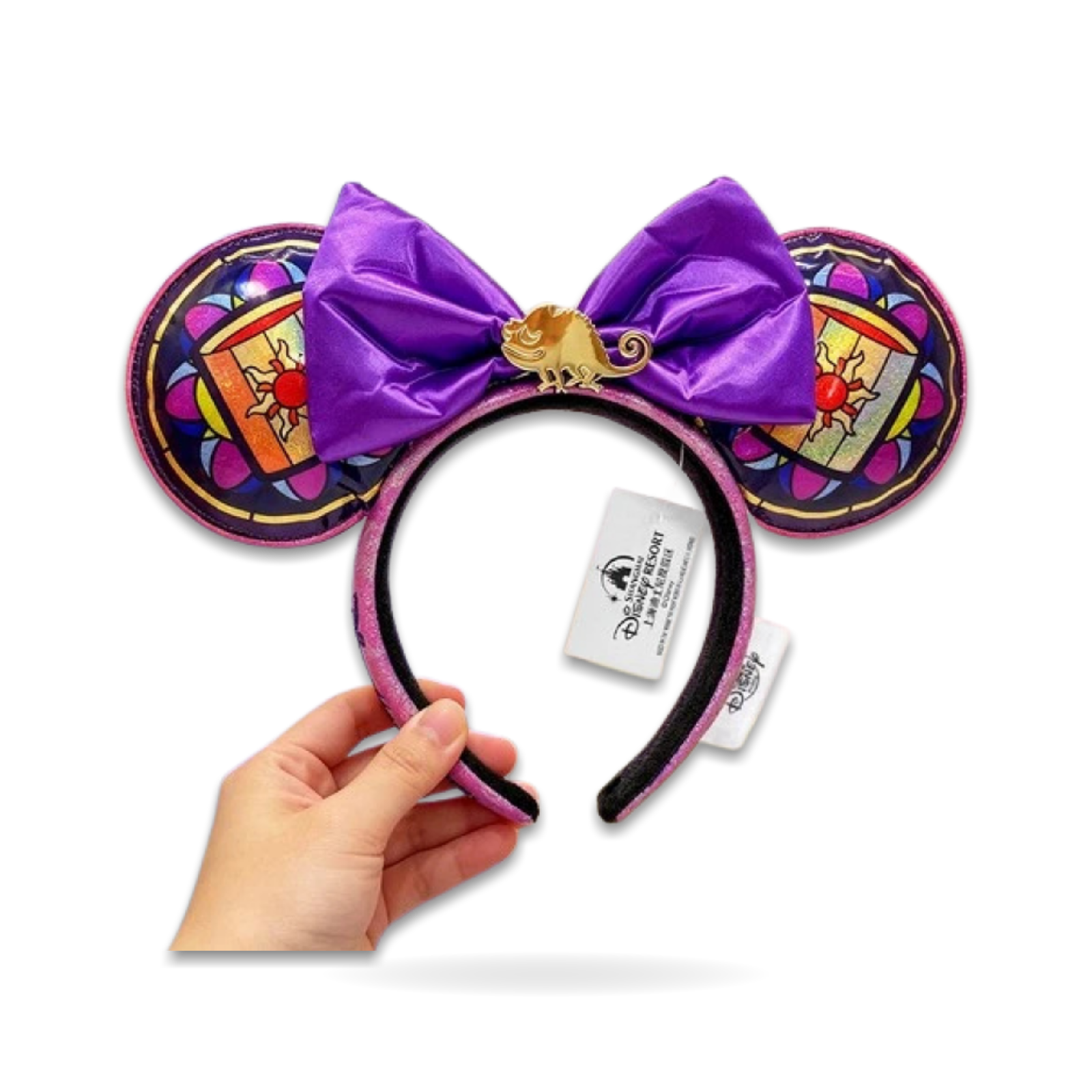 Loungefly Princess Stained Glass Rapunzel Minnie Ears Bow Ear Headwear