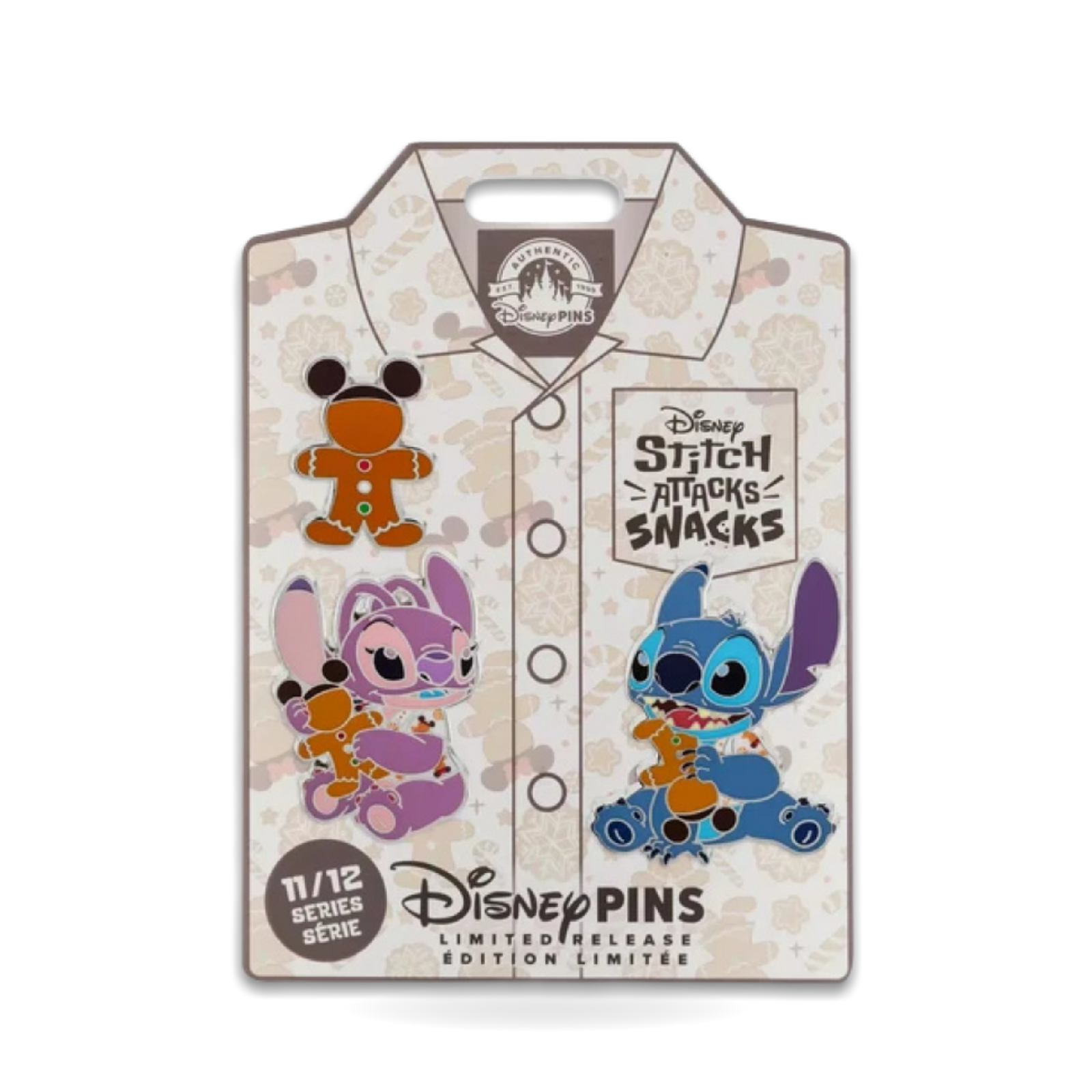 Stitch Attacks Snacks Gingerbread Set Trading Pin