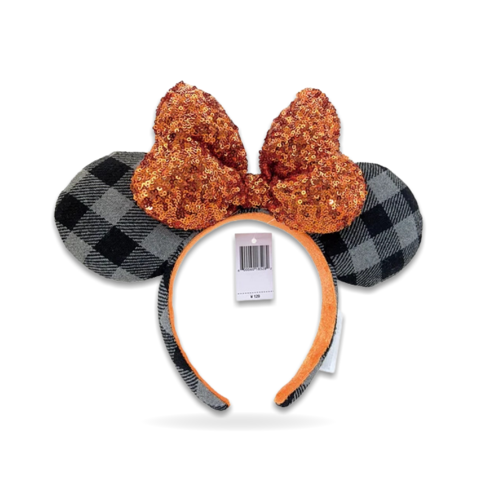 Halloween Plaid Minnie Sequin Bow Gifts Ear Headwear