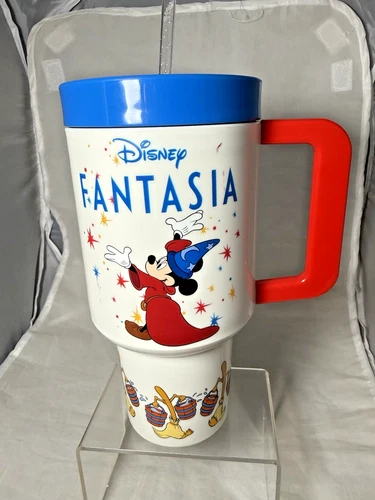 Fantasia Sorcerer Mickey Brooms Glitter Straw Drinkware