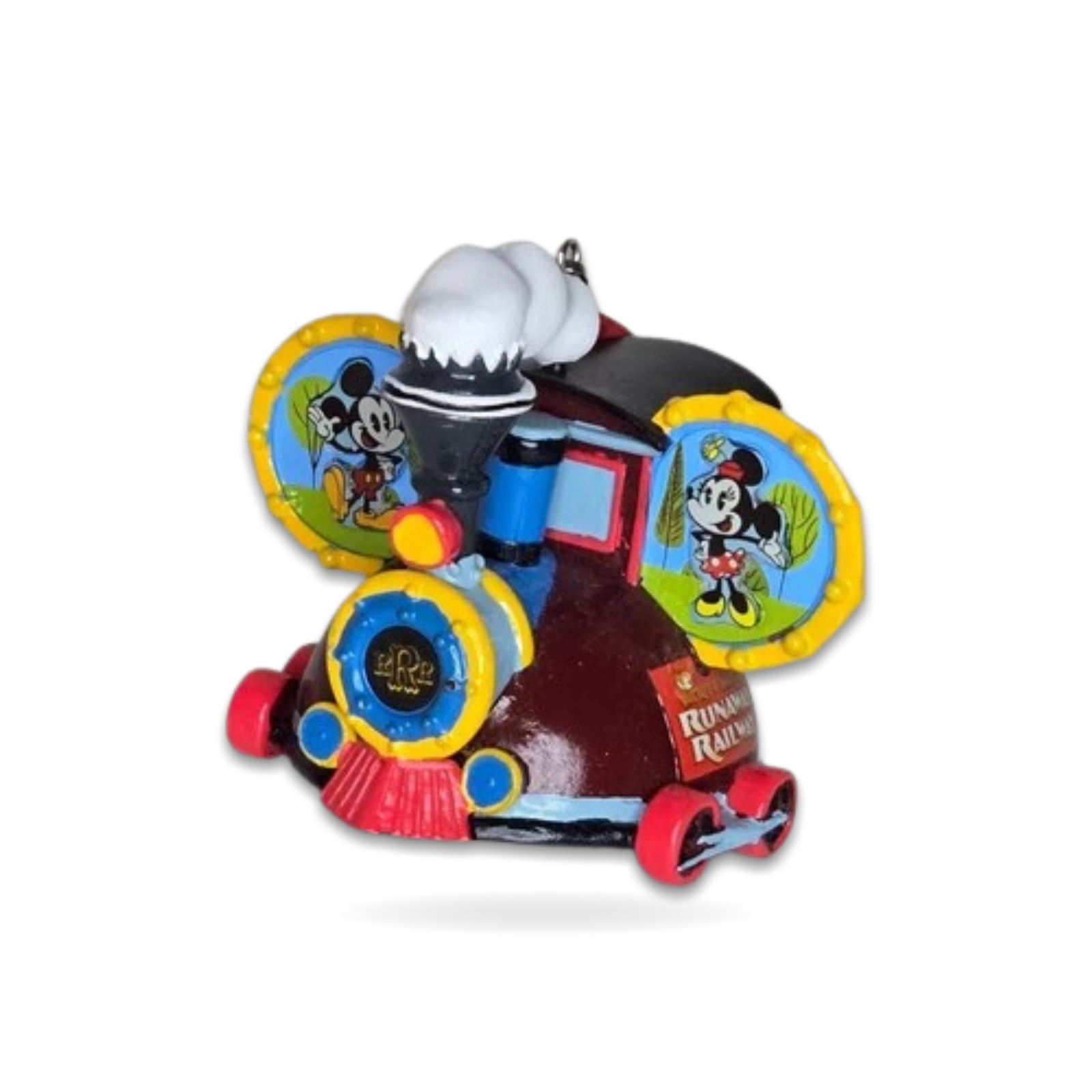 Mickey And Minnie Ear Hat Train Seasonal Ornament