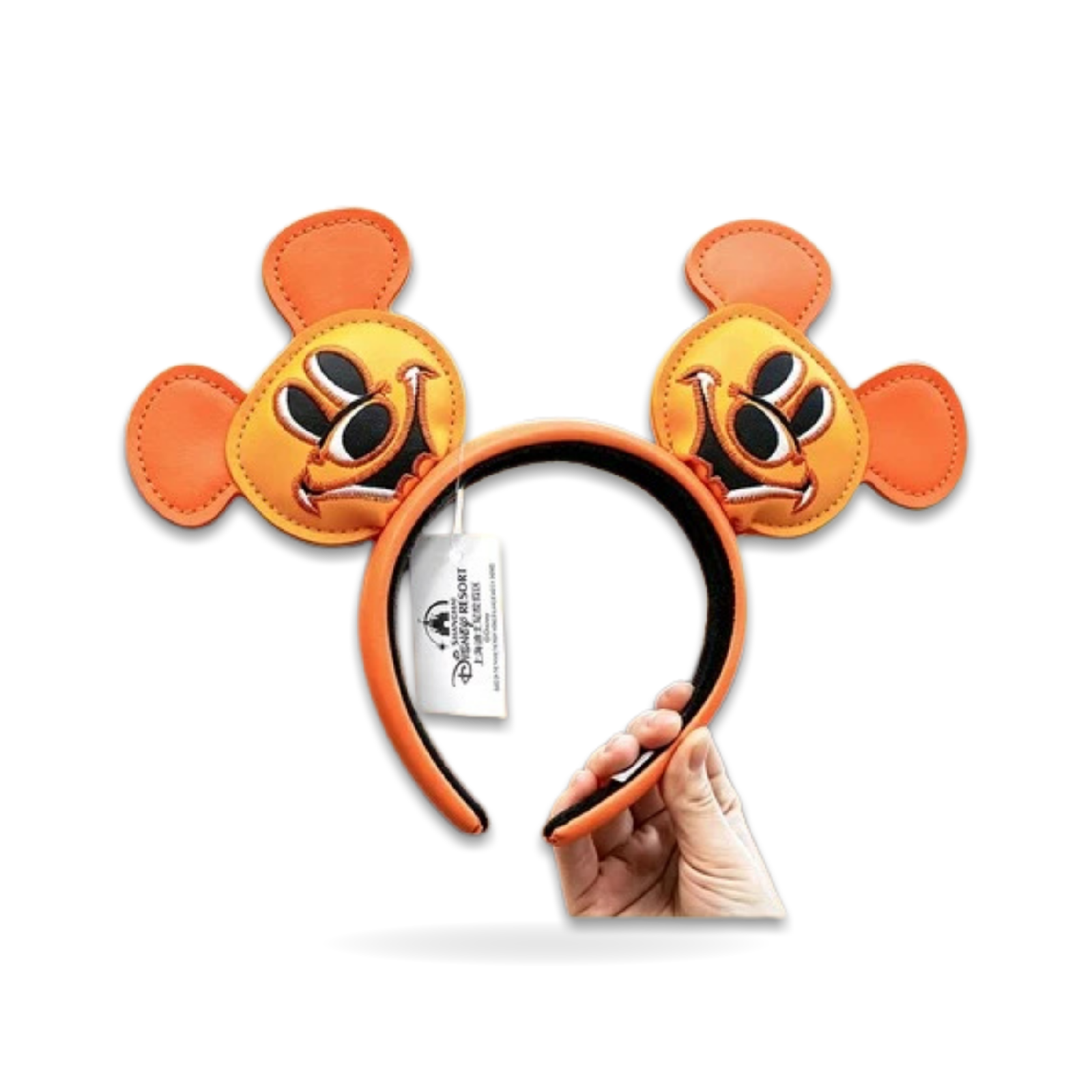 Mickey Mouse Ears Jack-o'-Lantern Pumpkin Orange Halloween Ear Headwear
