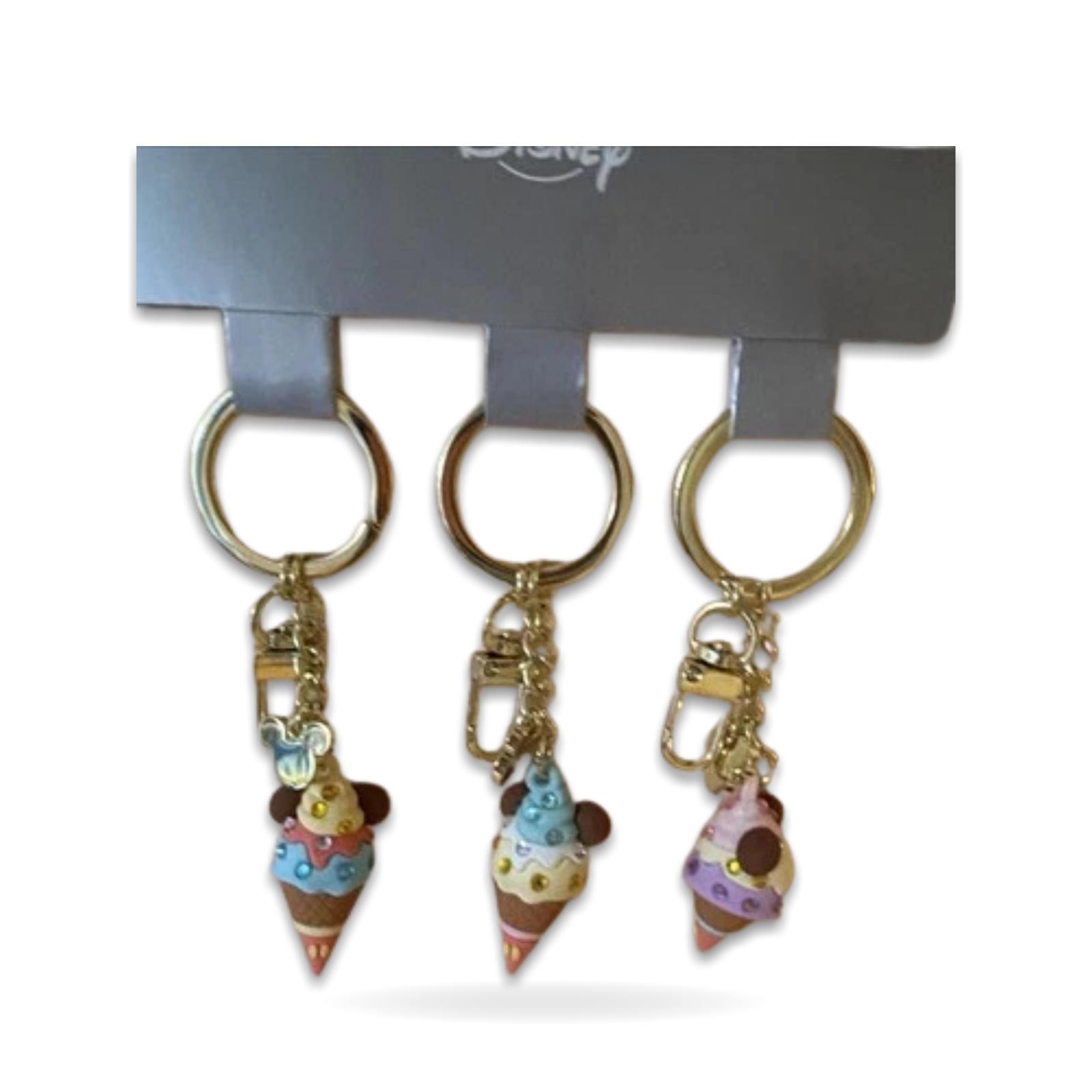 Ice Cream Keychain Set of 3 Mickey Mouse
