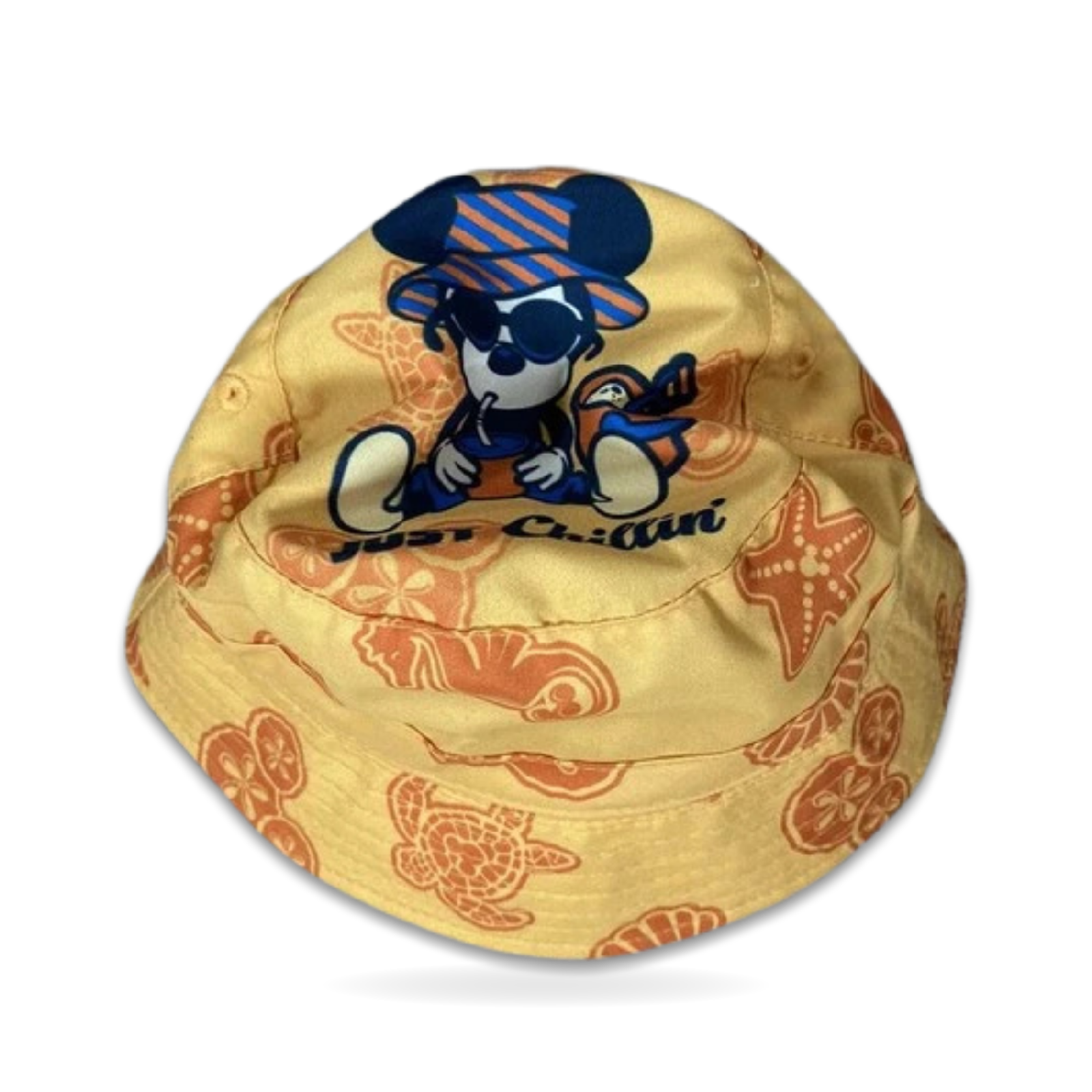 Toddler Cute Yellow Beach Bucket Cap Hat Mickey Mouse