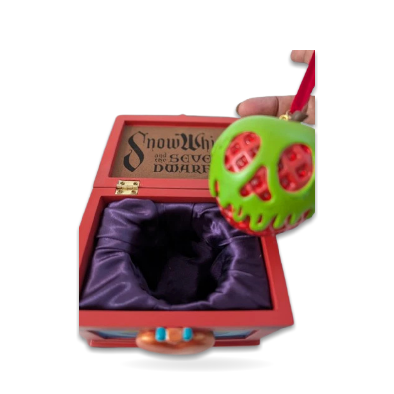 Snow White 85th Anniversary Poison Apple Heart Box Set Seasonal Ornament