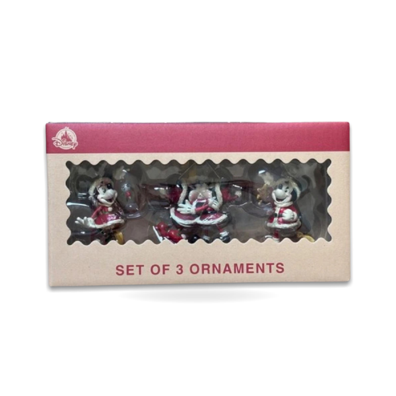 Good Tidings Set of 3 Christmas Ornaments Mickey Minnie