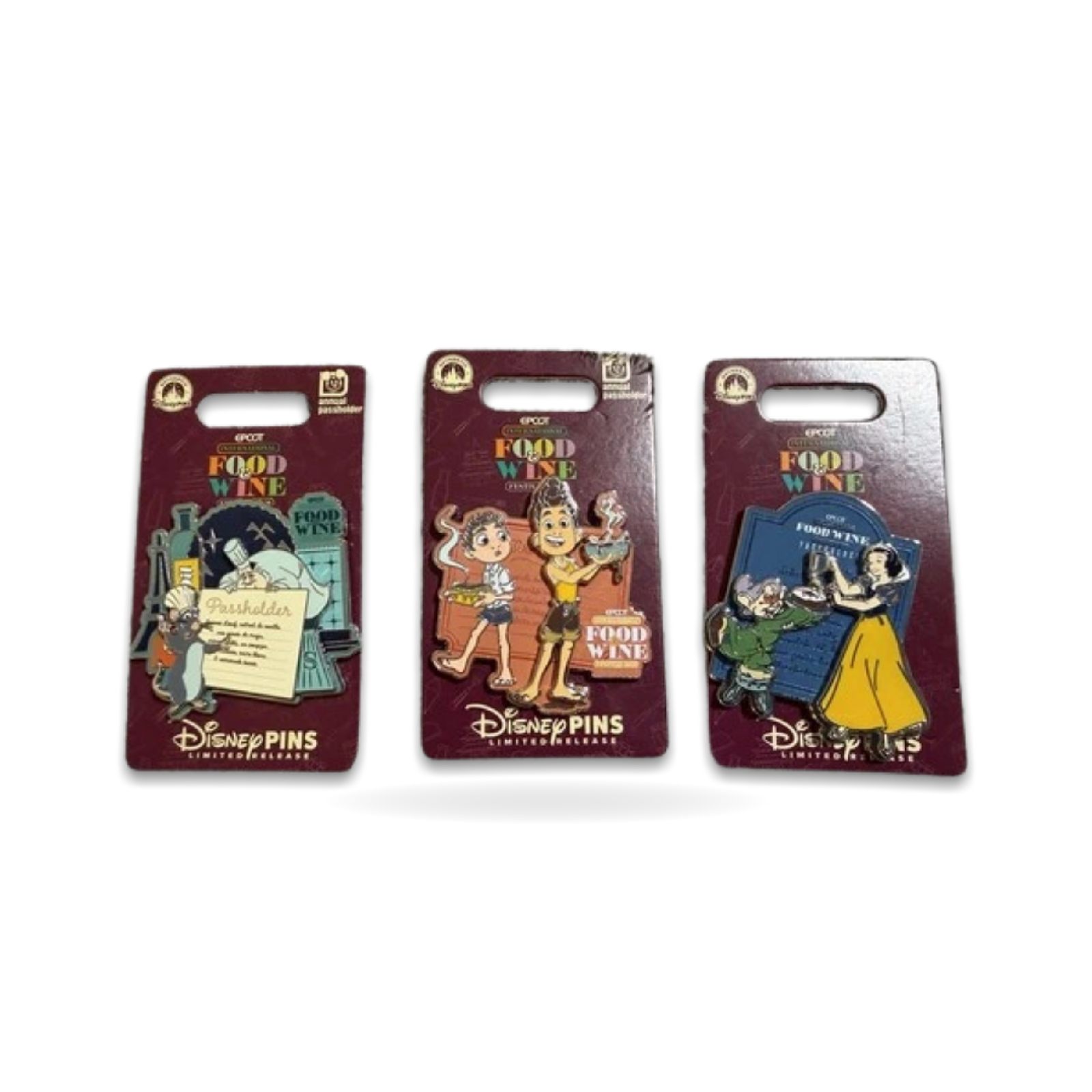Food & Wine Festival Passholder Set Of 3 Pins 2026 Epcot