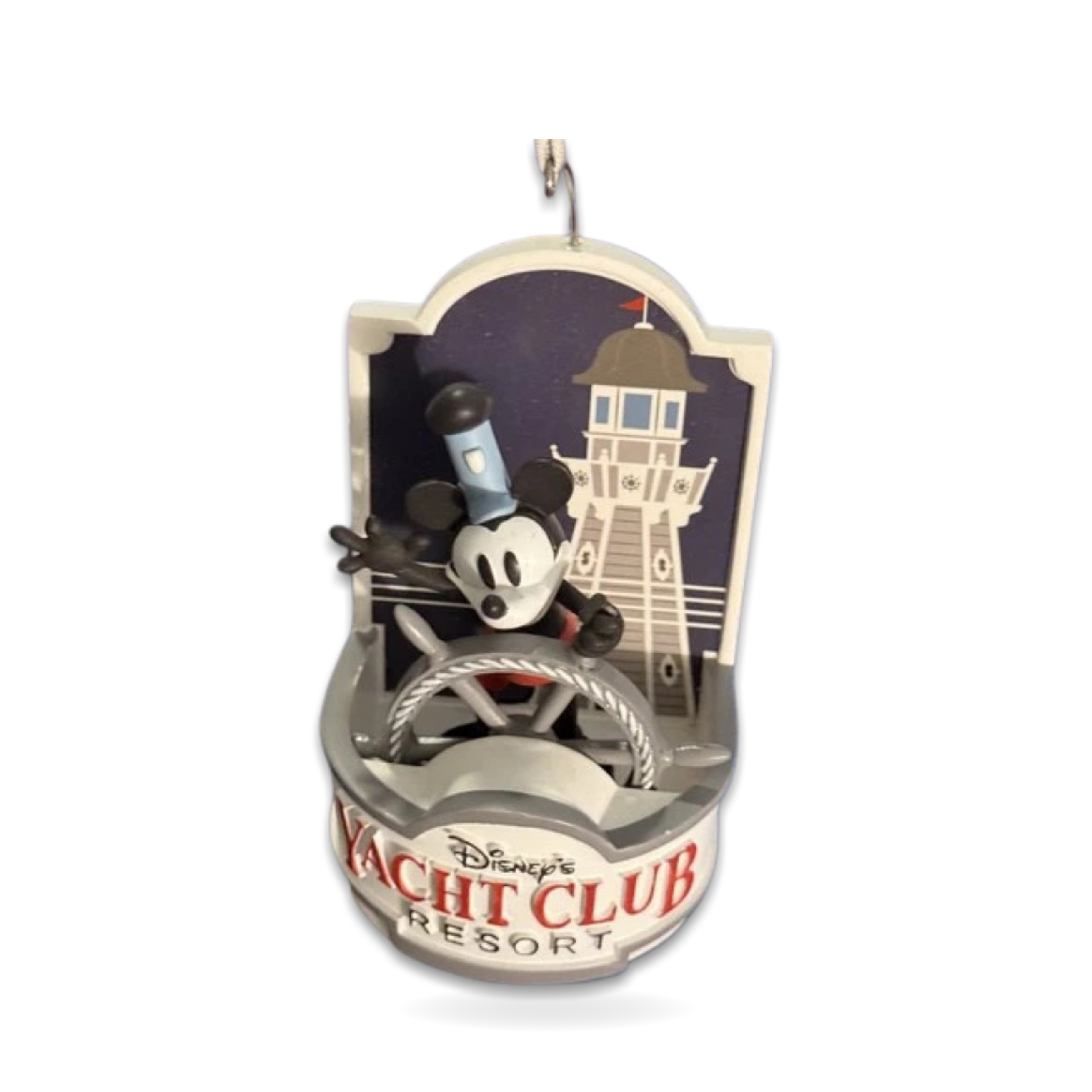Yacht Club Mickey Steamboat Willy Lighthouse Seasonal Ornament