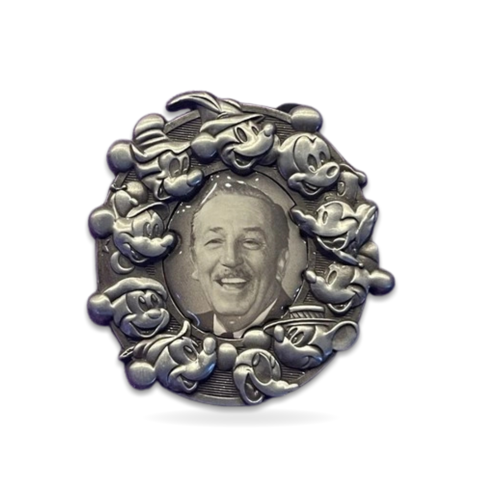 Vintage Mickey Mouse Through the Years Framed Photo Trading Pin