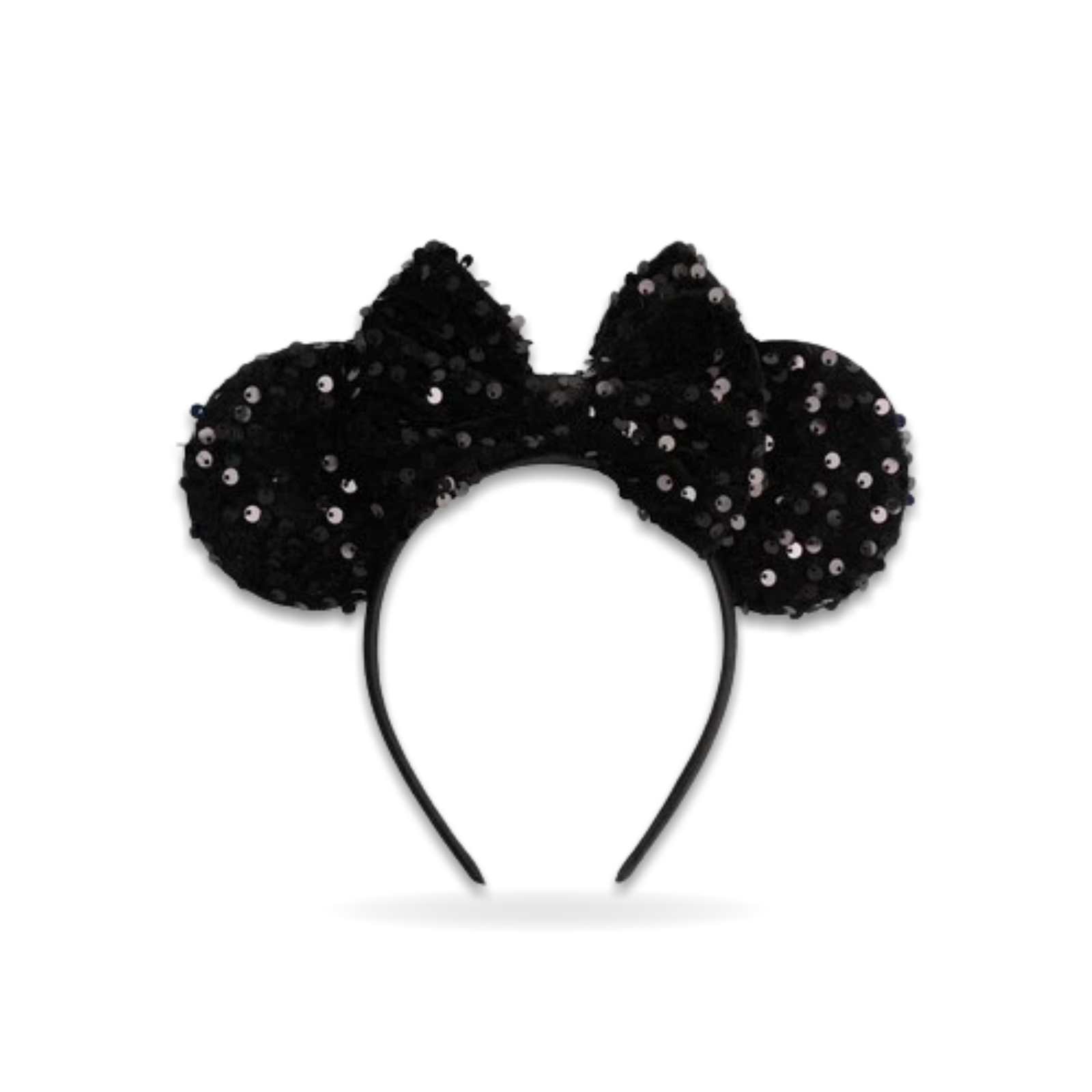 Zhezesmila Black Sparkling Mouse Ear Headwear