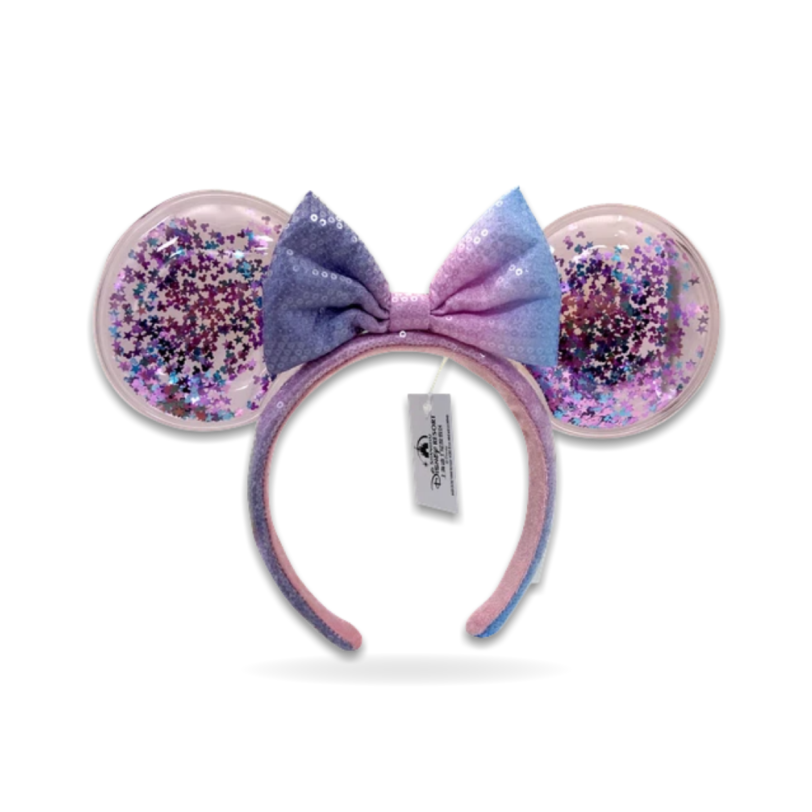 Theme Pink Bow Plastic Star Sequins Minnie Ears Confetti Ear Headwear