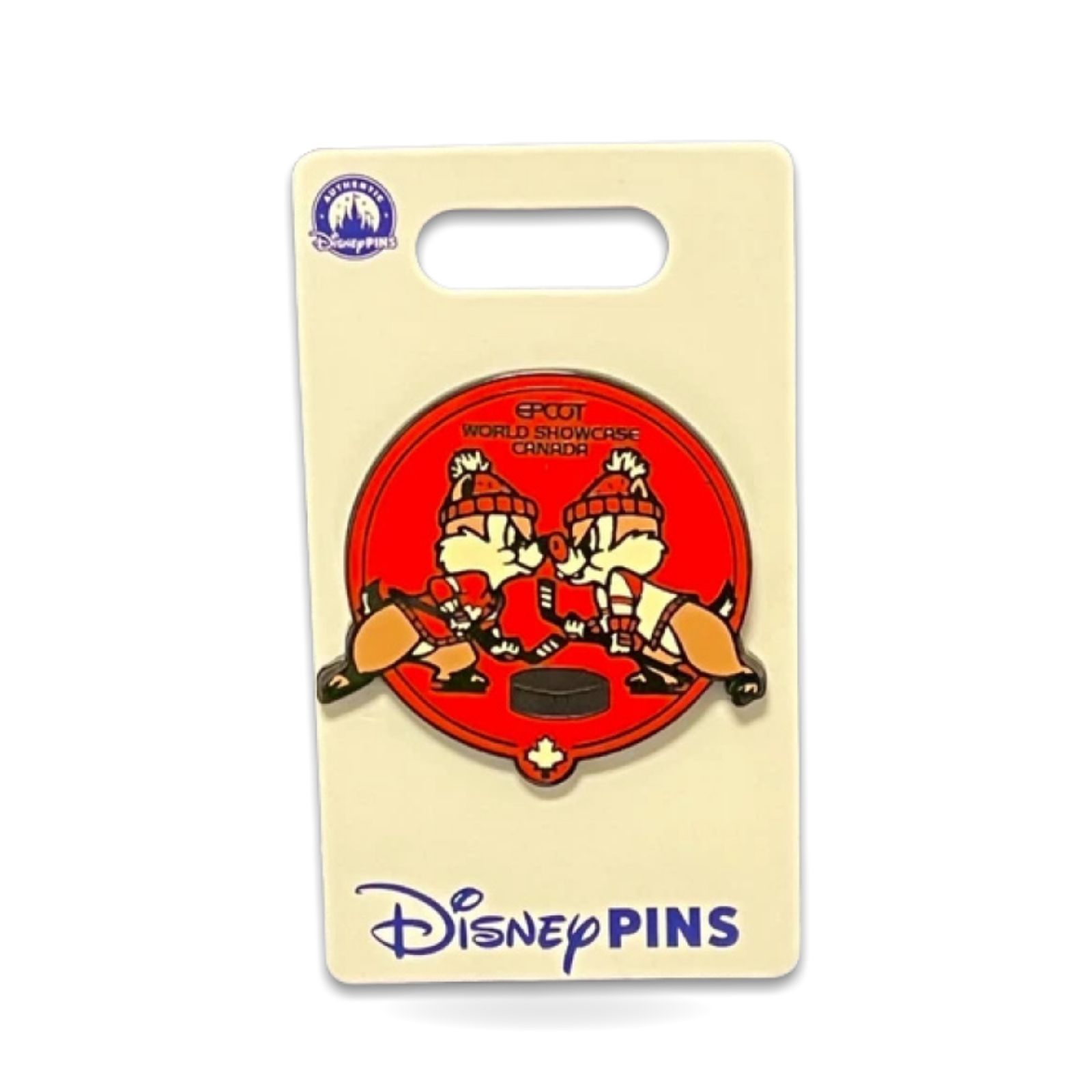 Epcot World Showcase Chip Dale Hockey Trading Pin