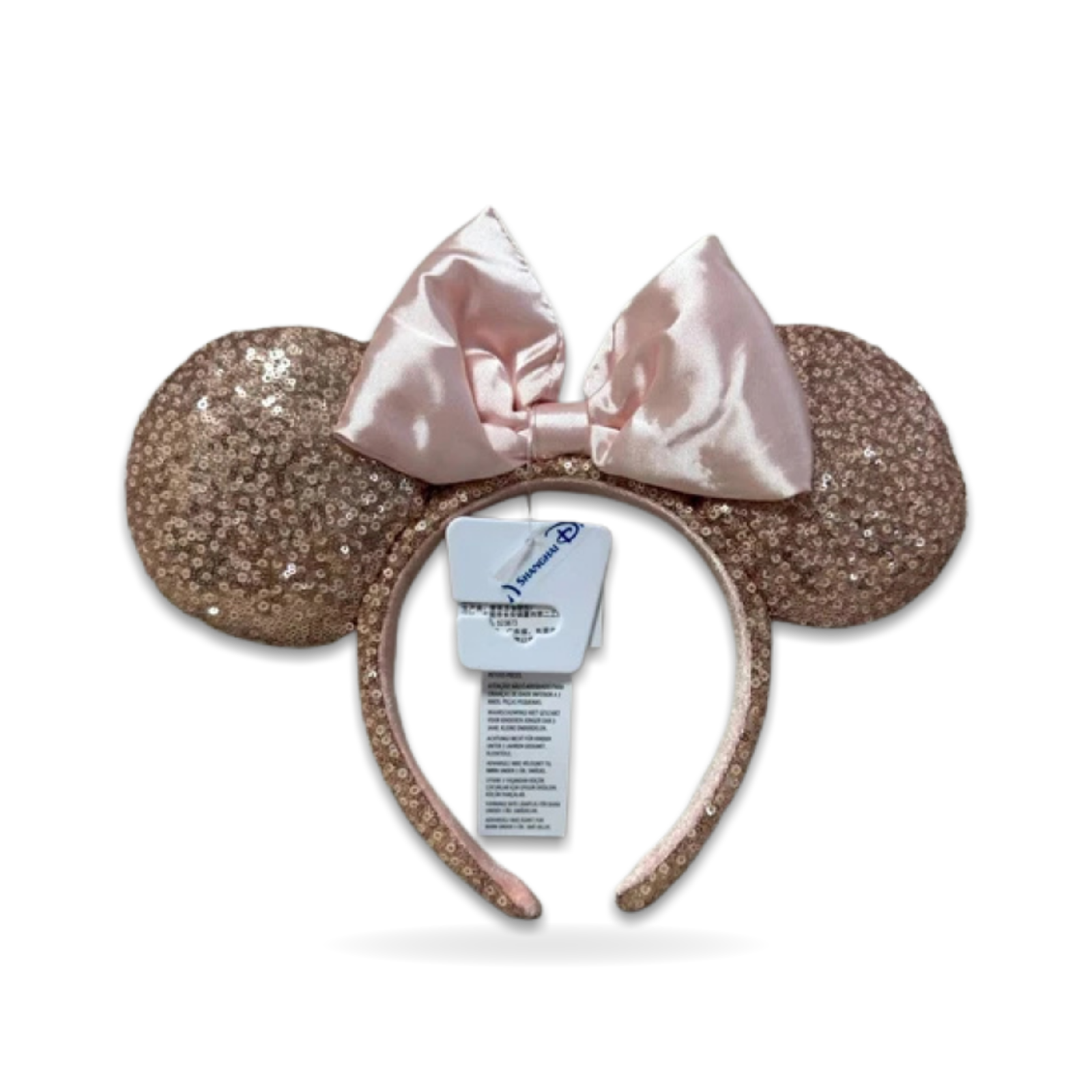 Rose Gold Sequin Bow Minnie Mouse Ear Headwear