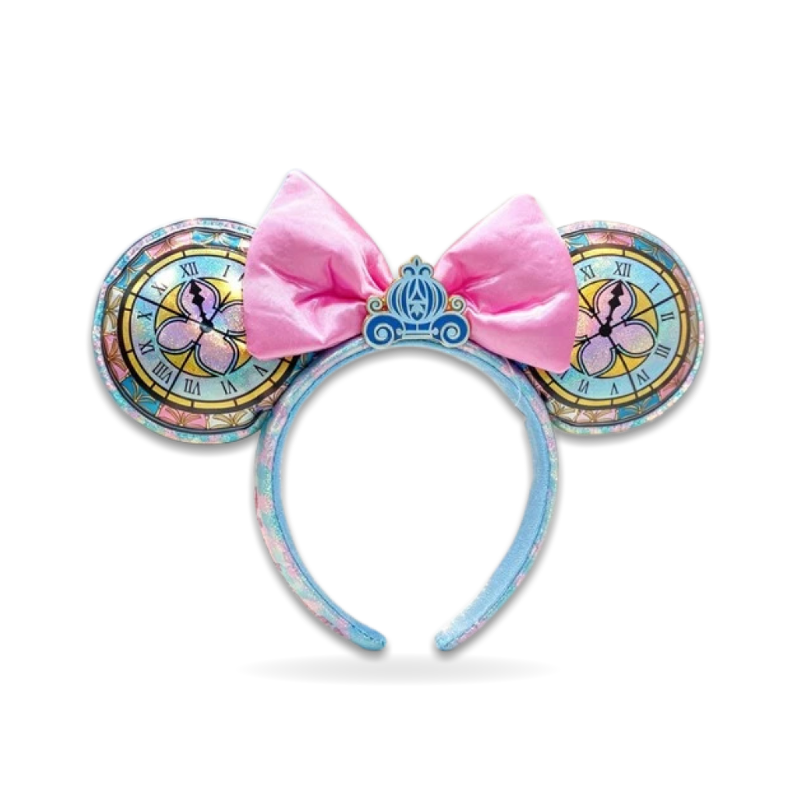 Loungefly Cinderella Stained Glass Minnie Pink Bow Headband Ear Headwear