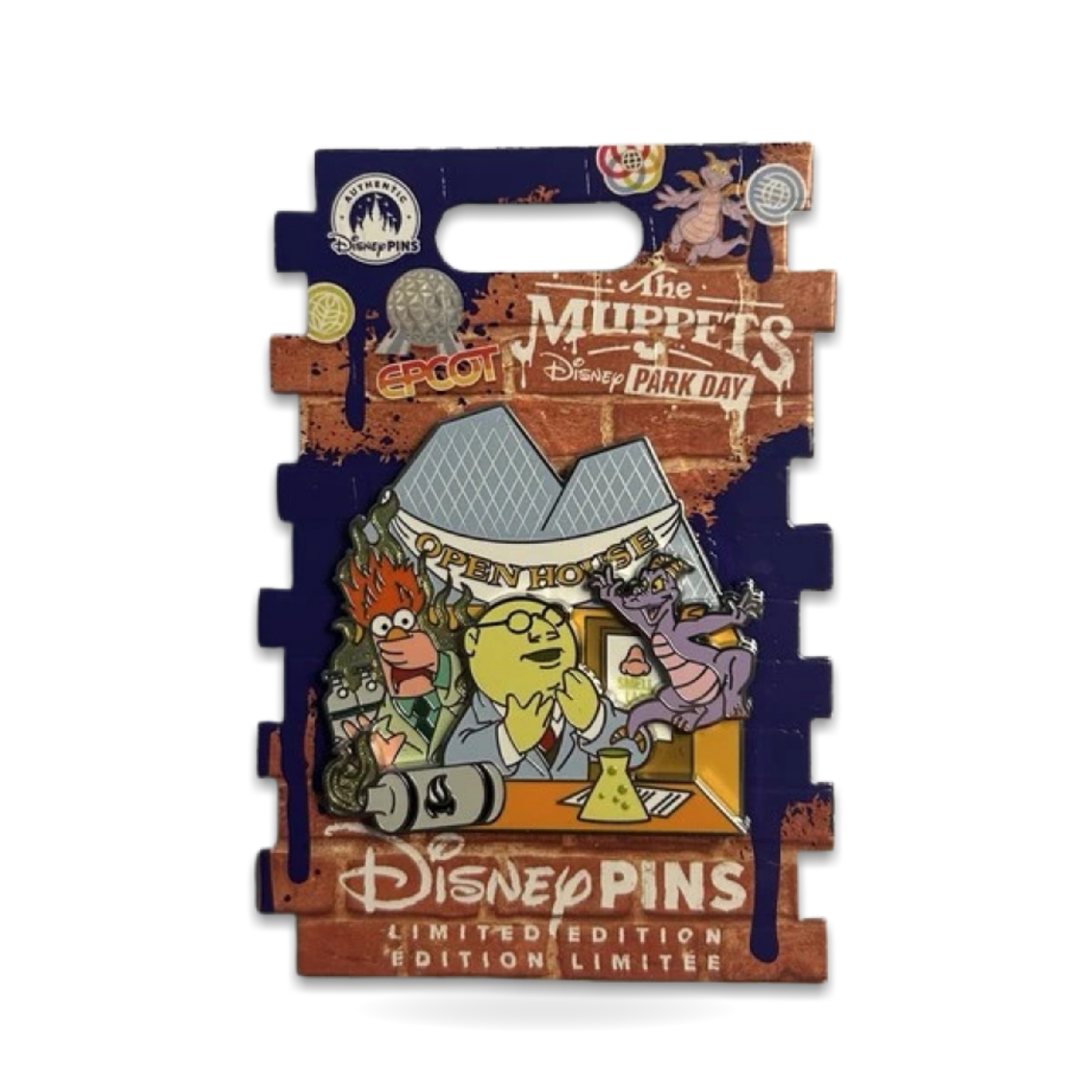 Muppets Day Bunsen Beaker Epcot Figment Imagination Limited Edition Trading Pin