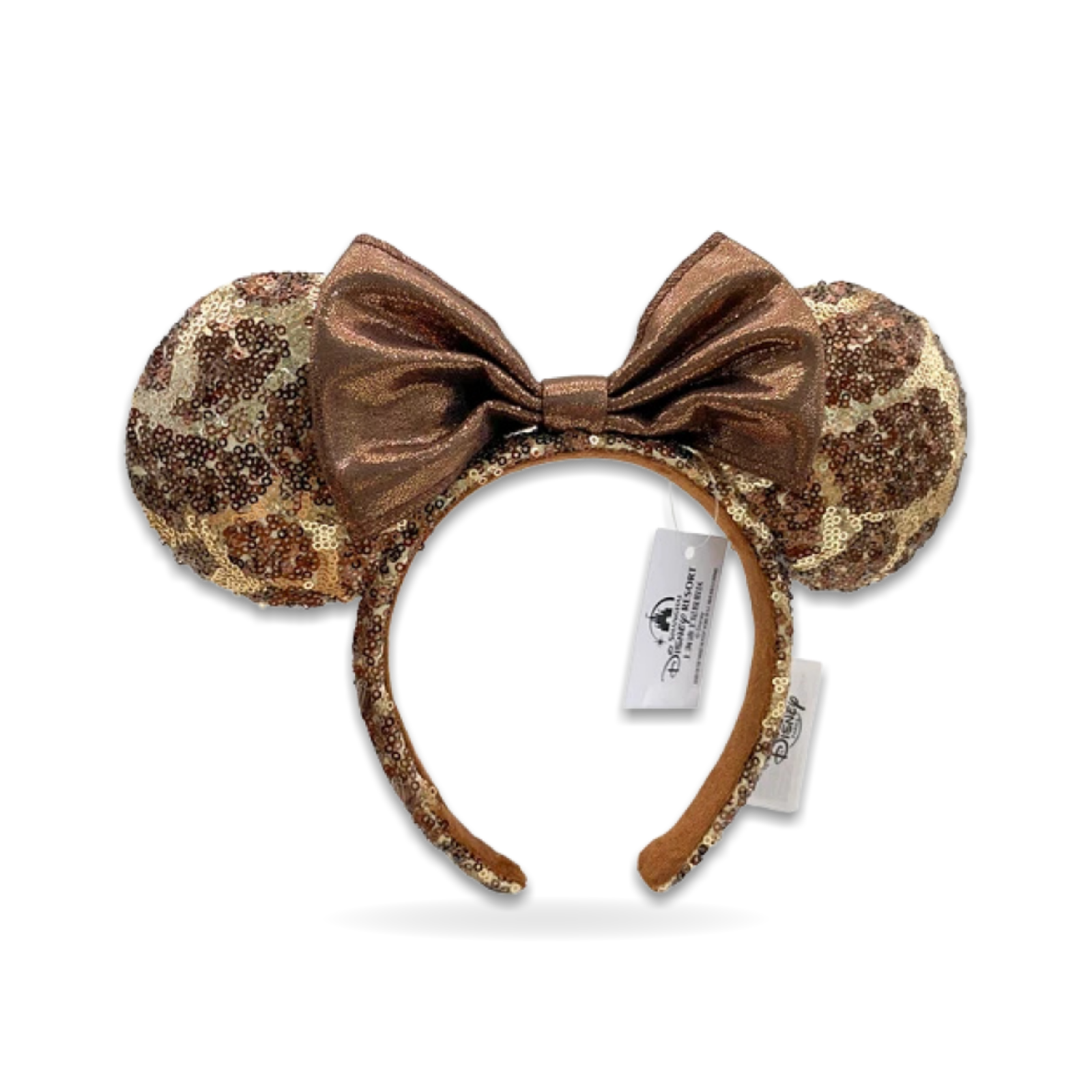 Animal Kingdom Minnie Ears Giraffe Print Sequin Sparkly Ear Headwear