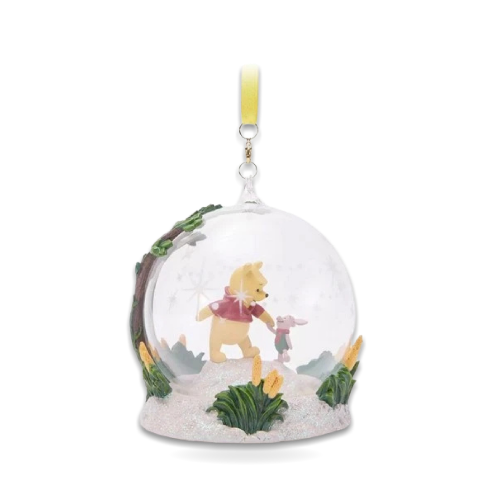 Winnie the Pooh Glass Globe Sketchbook Seasonal Ornament