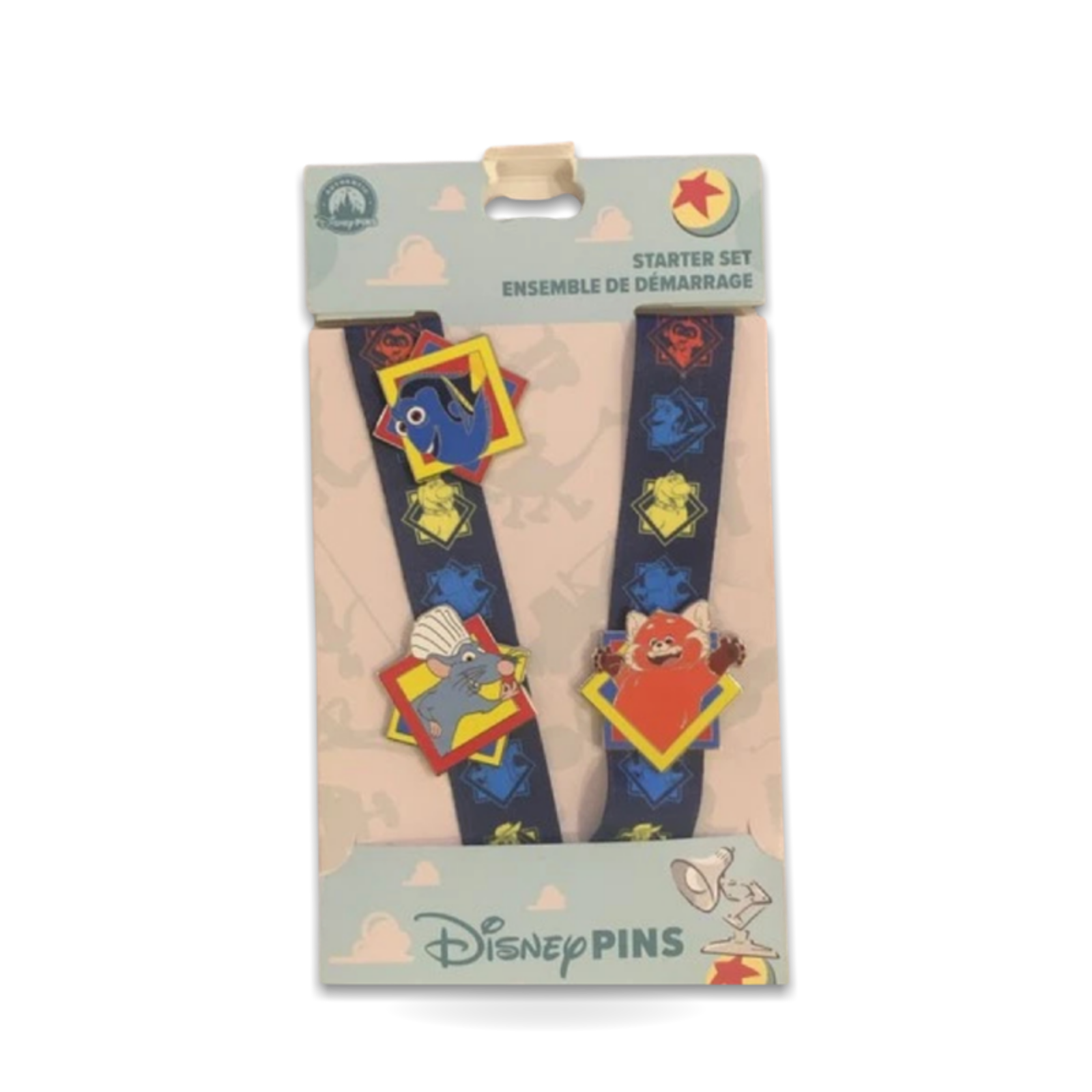 Pixar Diamond Lanyard Starter 3 Enamel Set Remy Dory Trading Pin