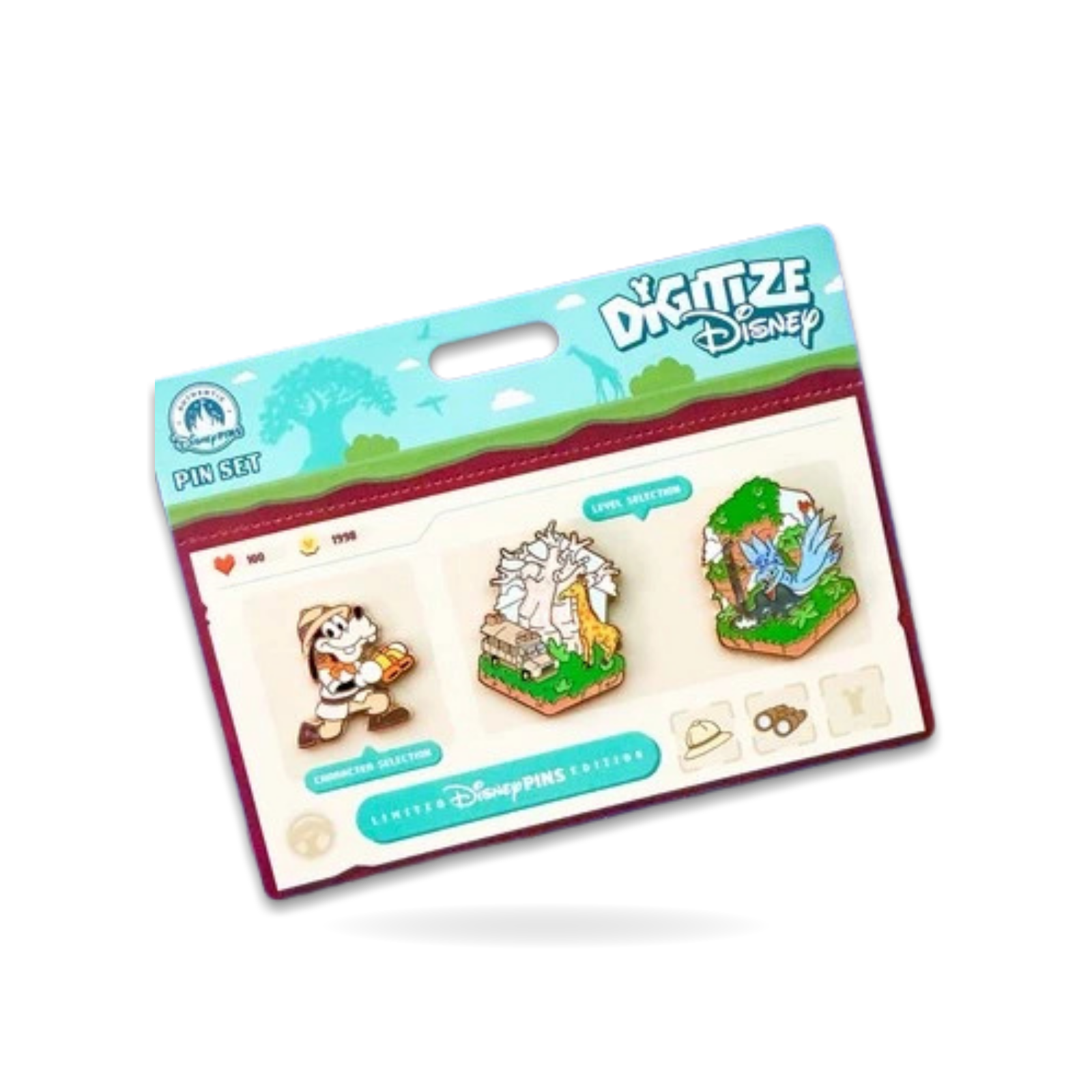Digitize Animal Kingdom Goofy 3 Pin Set Limited Edition 3000 Trading Pin