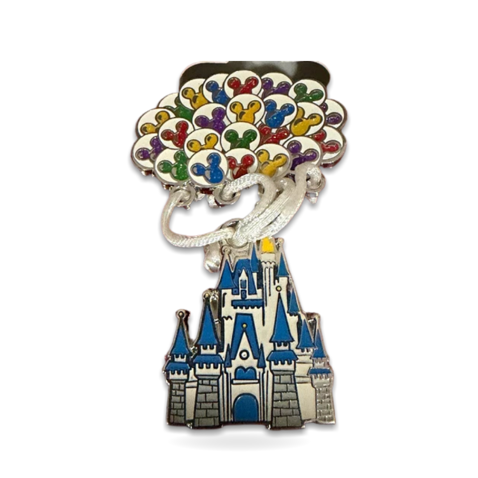 Cinderella Castle Lifted Mouse Balloons Dangle Trading Pin