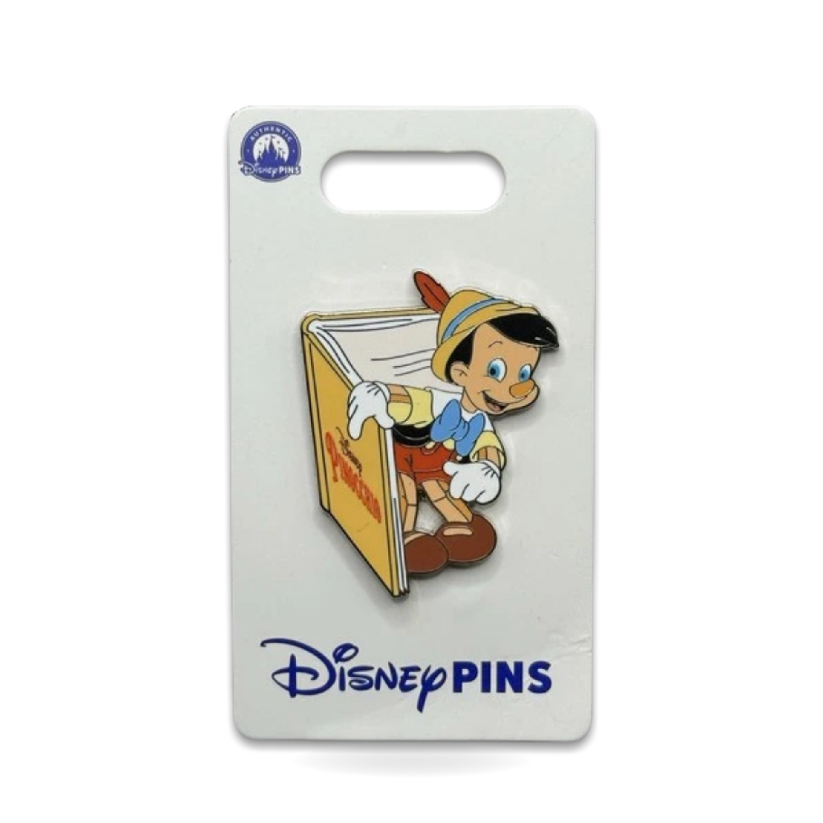 Pinocchio Puppet Reading Story Book Open Edition Trading Pin