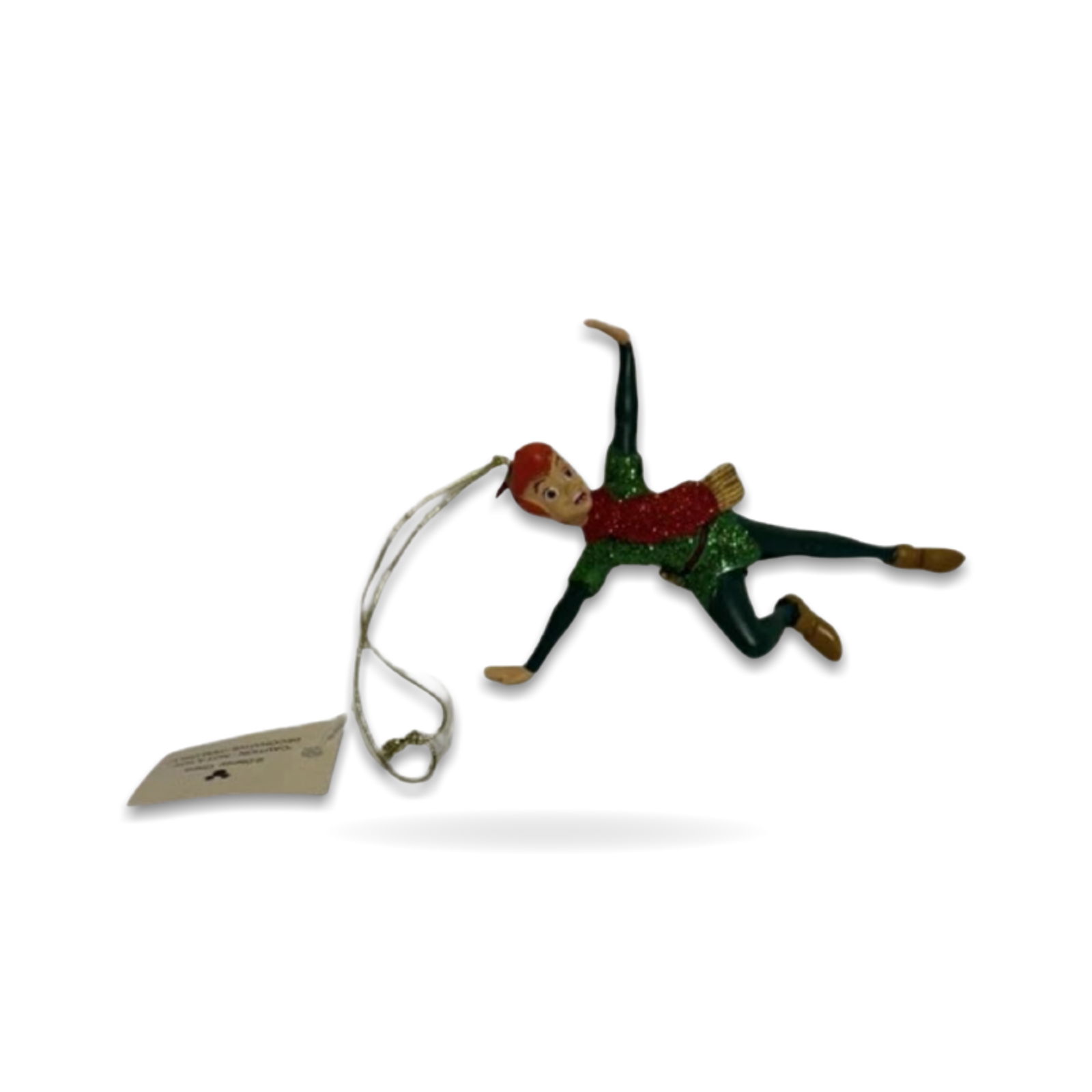 Peter Pan Green Sparkly Holiday Christmas Seasonal Ornament