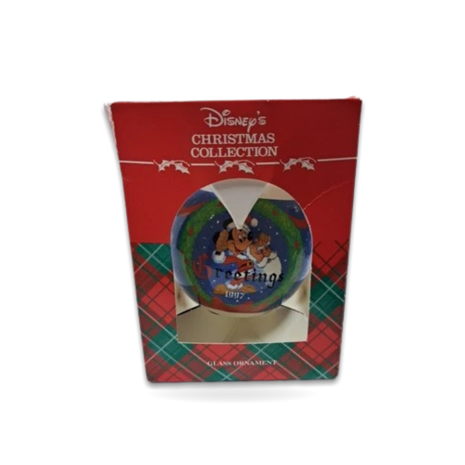 Vintage 's Christmas Collection Ball Greetings Seasonal Ornament