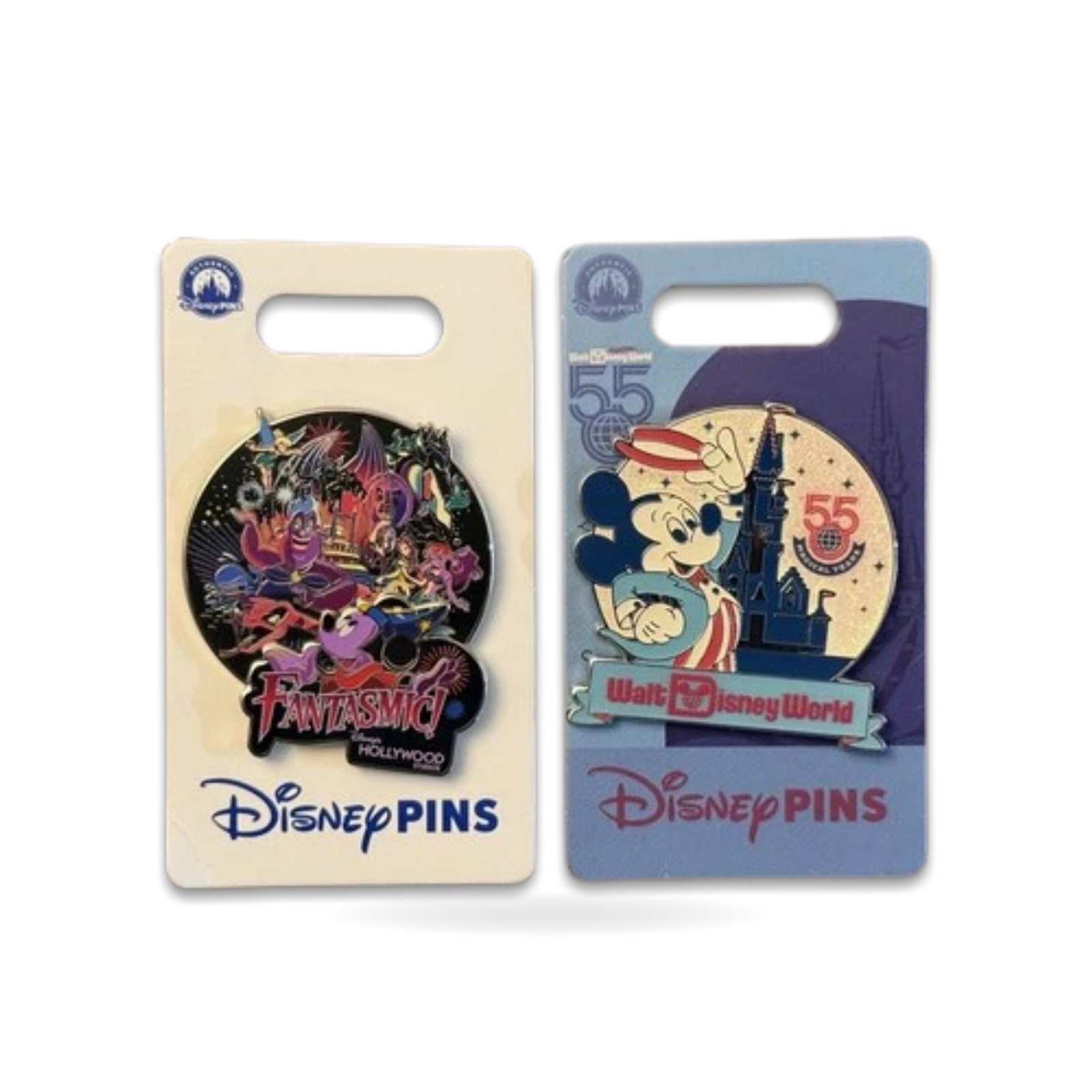 Fantasmic Hollywood & Mickey 55th Anniversary Lot Of 2 Trading Pins