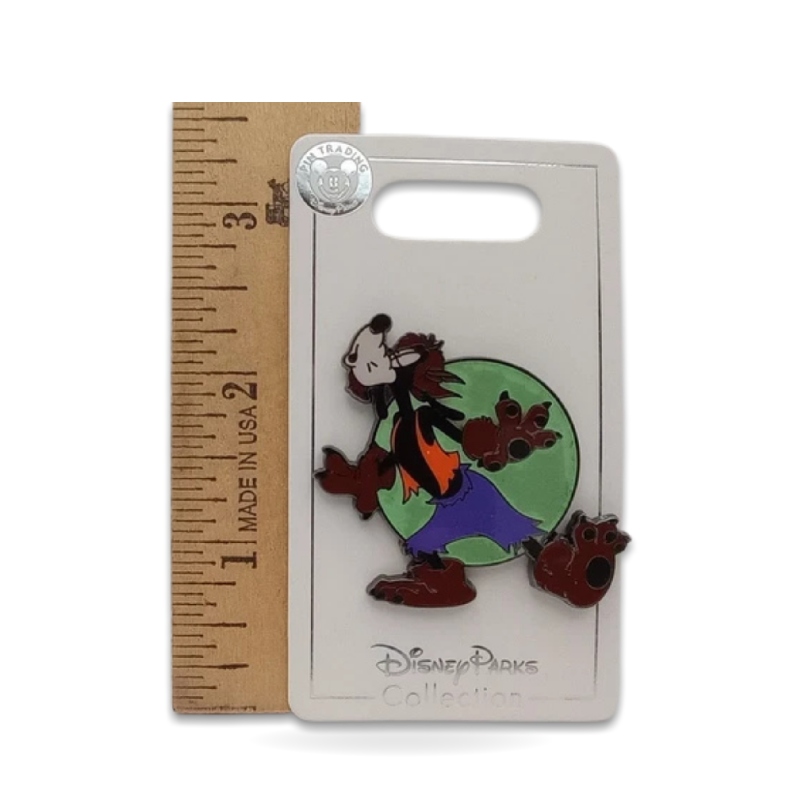 Werewolf Goofy Halloween Trading Pin